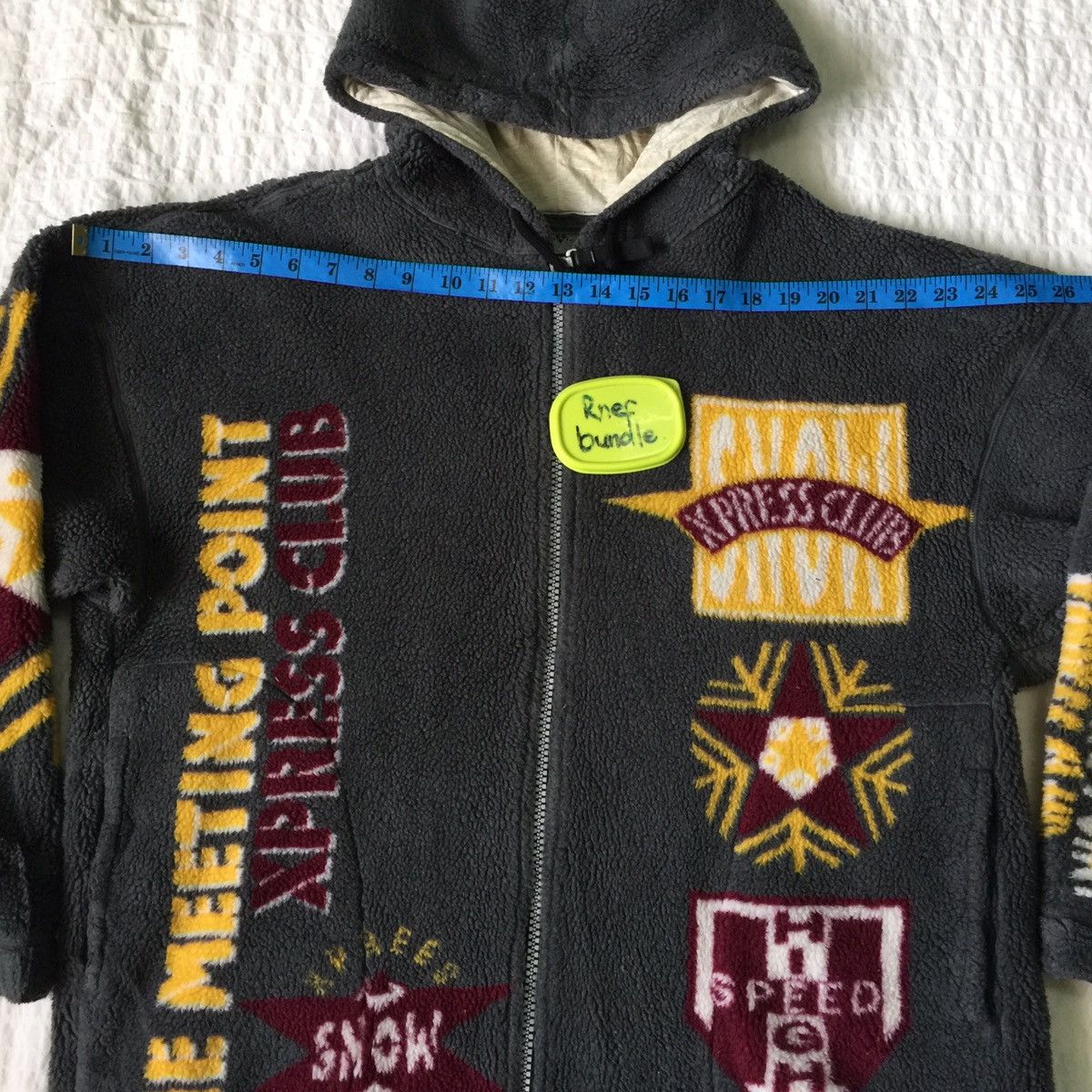 Jean claude killy Japanese brand fleece zip jacket hoodie