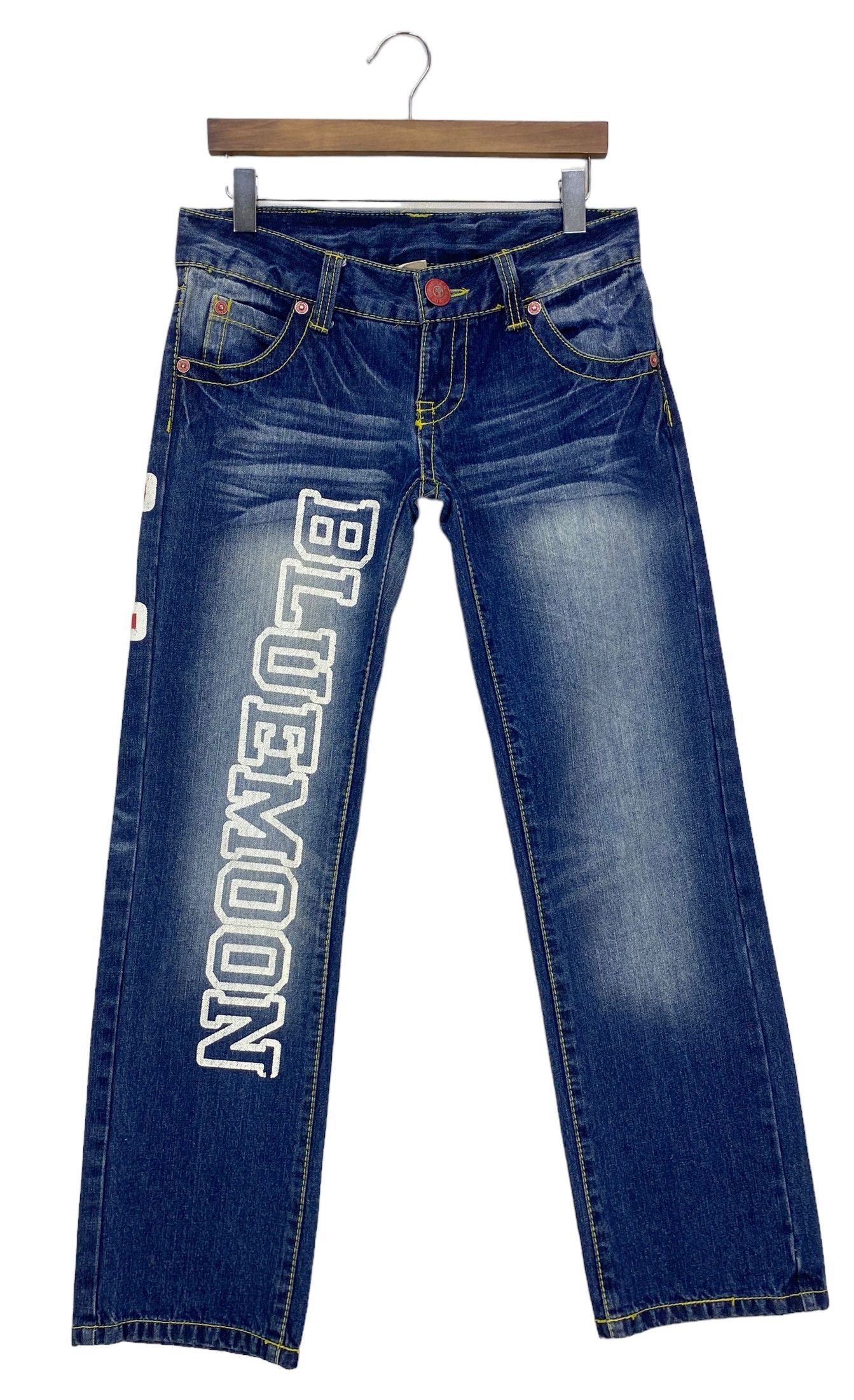Other Blue Moon Blue Japan Denim Jeans Japanese Spellout Jeans Size US 32 / EU 48 - 1 Thumbnail