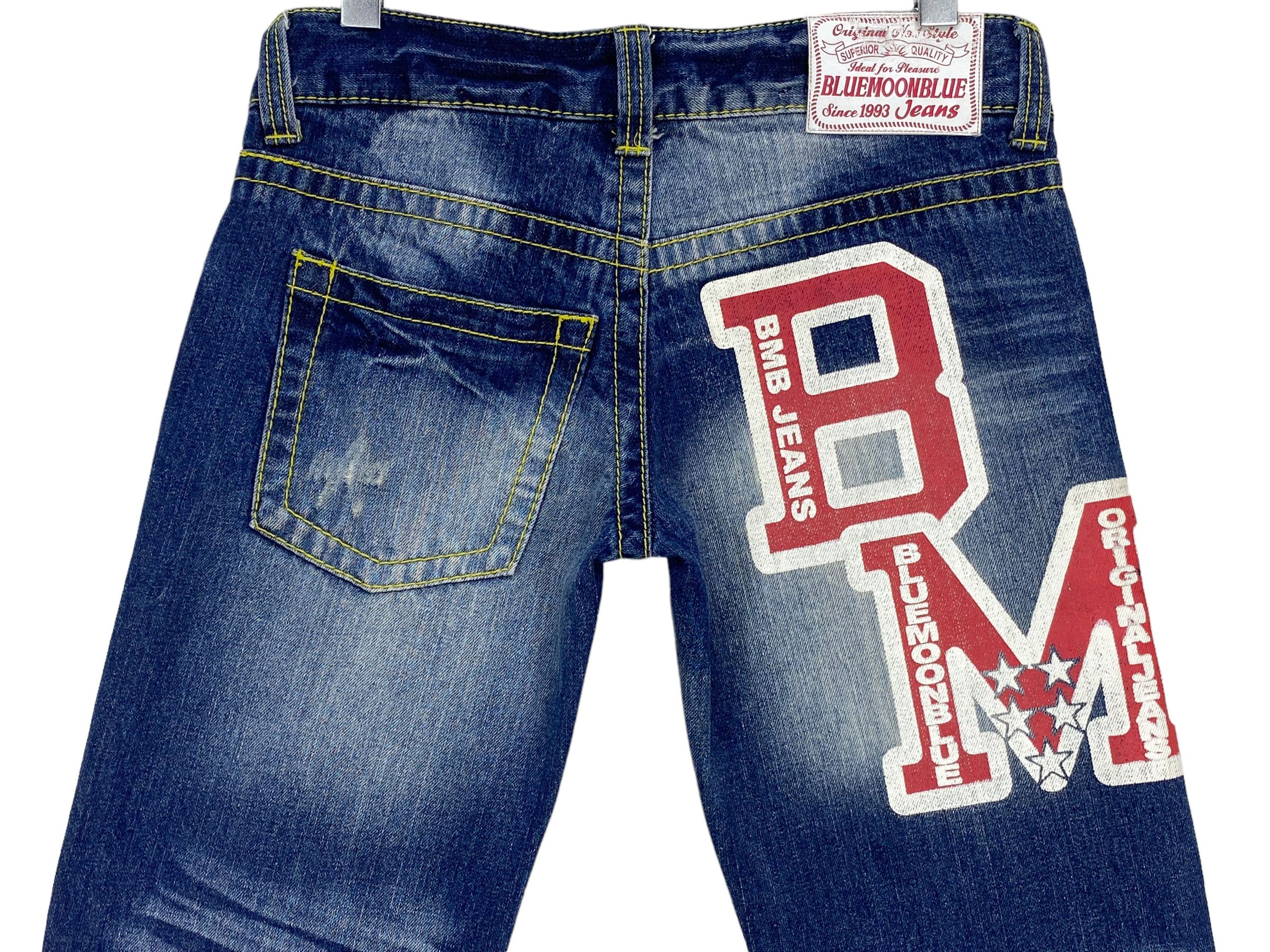 Other Blue Moon Blue Japan Denim Jeans Japanese Spellout Jeans Size US 32 / EU 48 - 8 Thumbnail