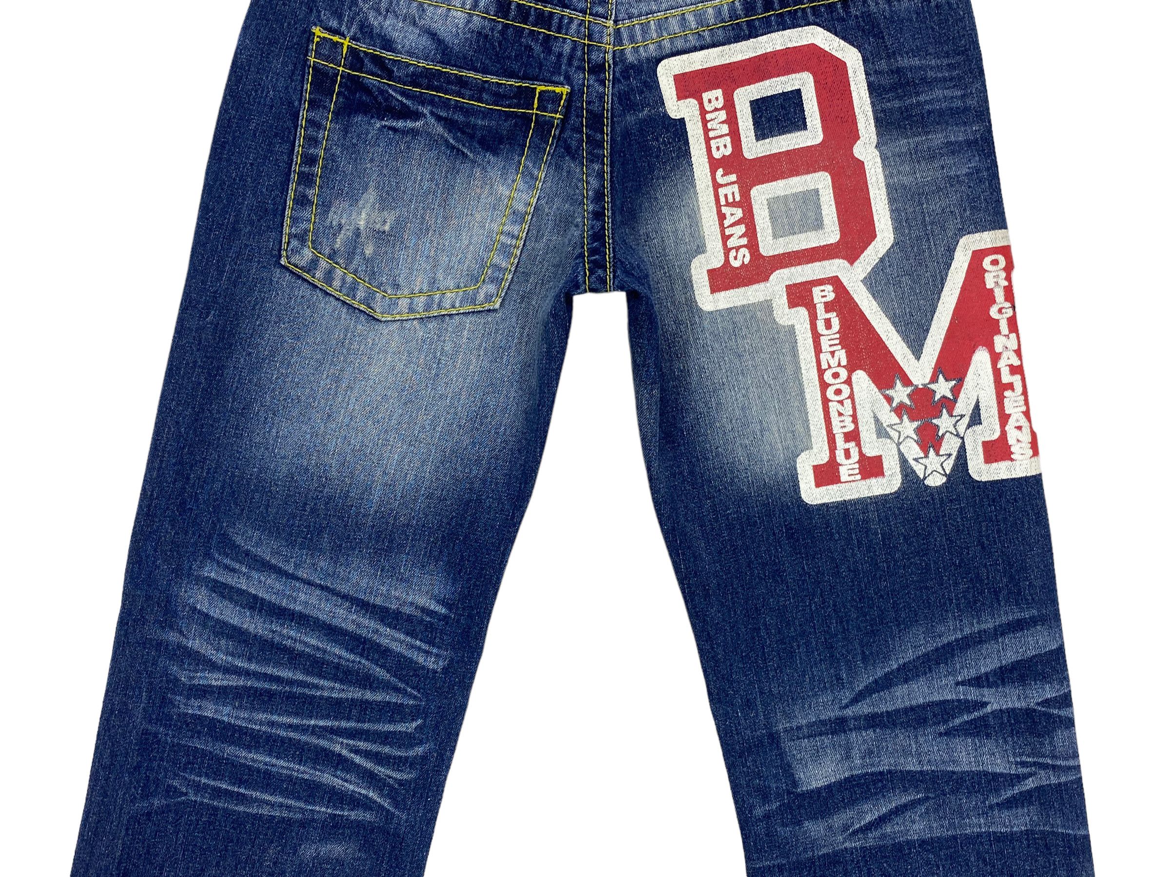 Other Blue Moon Blue Japan Denim Jeans Japanese Spellout Jeans Size US 32 / EU 48 - 9 Thumbnail