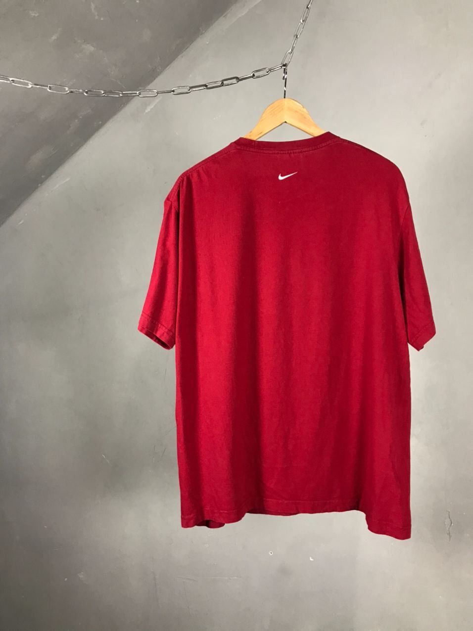 Vintage Nike vintage swoosh streetwear red tee Size US XL / EU 56 / 4 - 7 Thumbnail