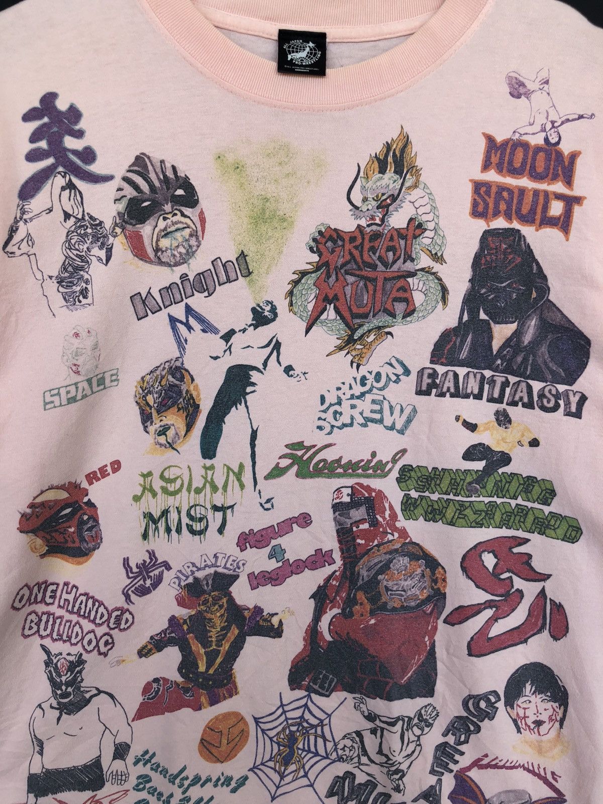 Band Tees × Japanese Brand × Vintage ❌NEED GONE❌Y2K Japan Pro Wrestling All OVP Mascot Logo Shirt Size US L / EU 52-54 / 3 - 7 Thumbnail