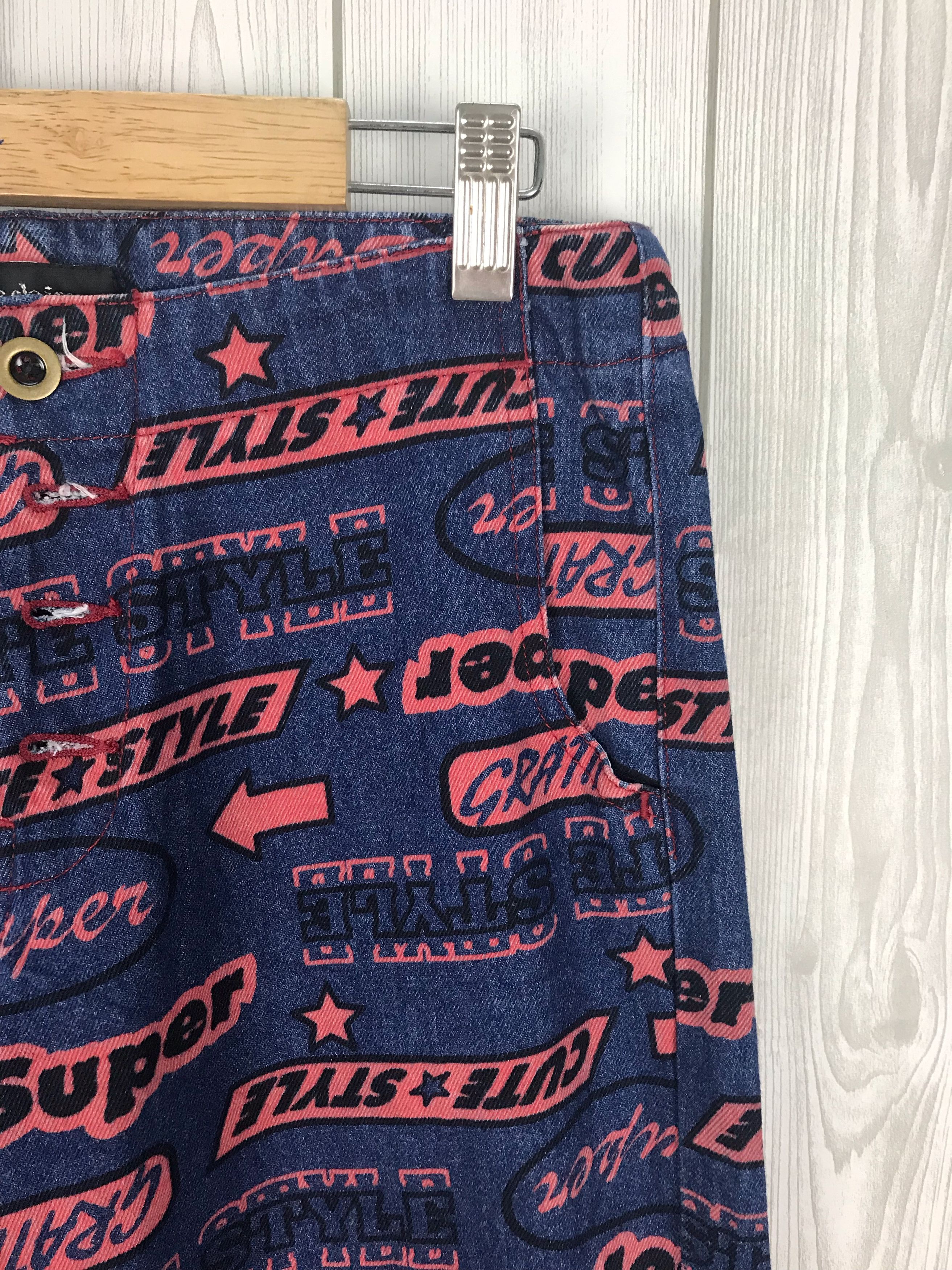 Hysteric Glamour × Undercover Flare Jean LIVRE CLAIRE All Over Print Boot Cut Denim Jeans Size US 28 / EU 44 - 5 Thumbnail