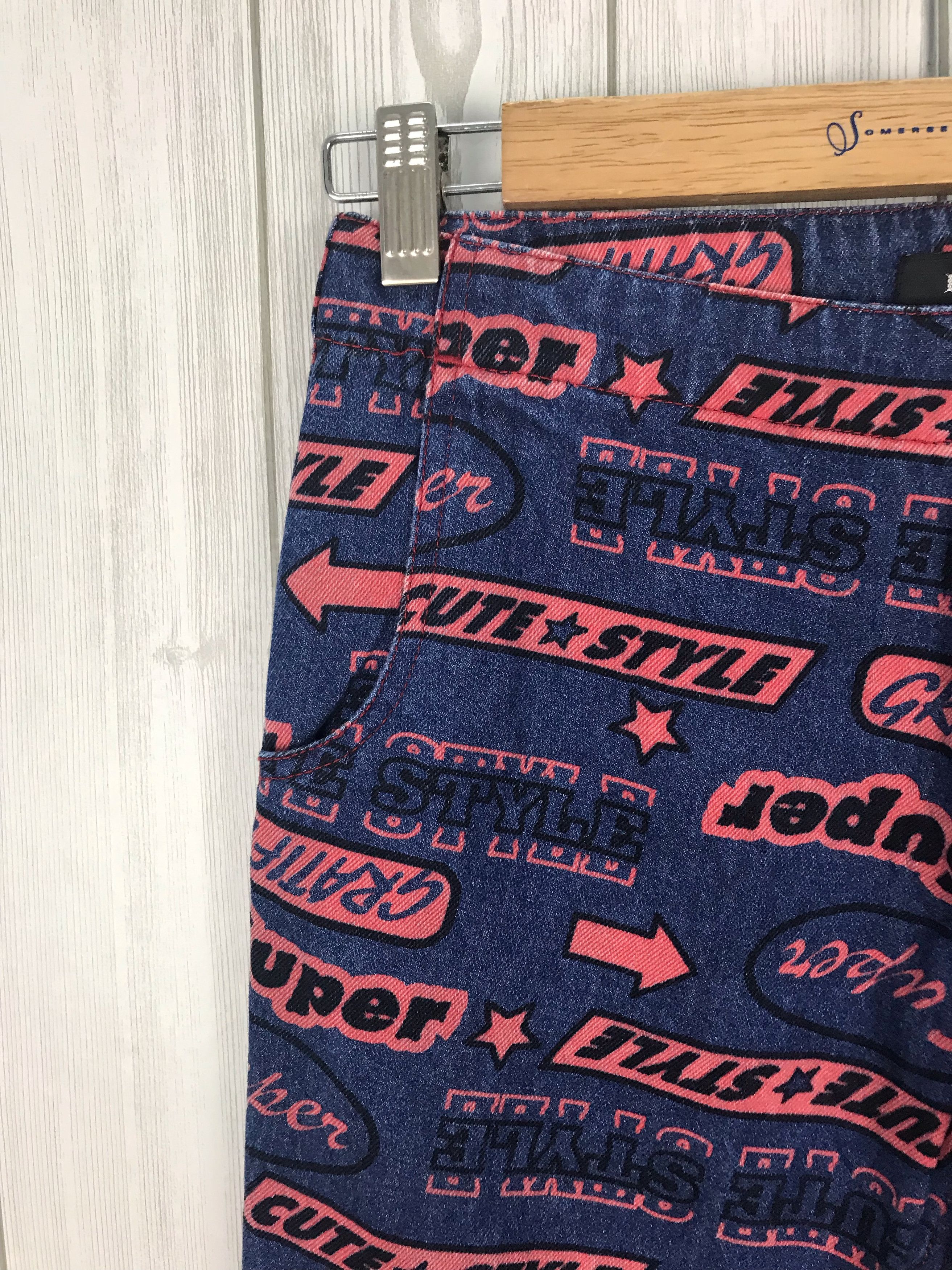 Hysteric Glamour × Undercover Flare Jean LIVRE CLAIRE All Over Print Boot Cut Denim Jeans Size US 28 / EU 44 - 4 Thumbnail