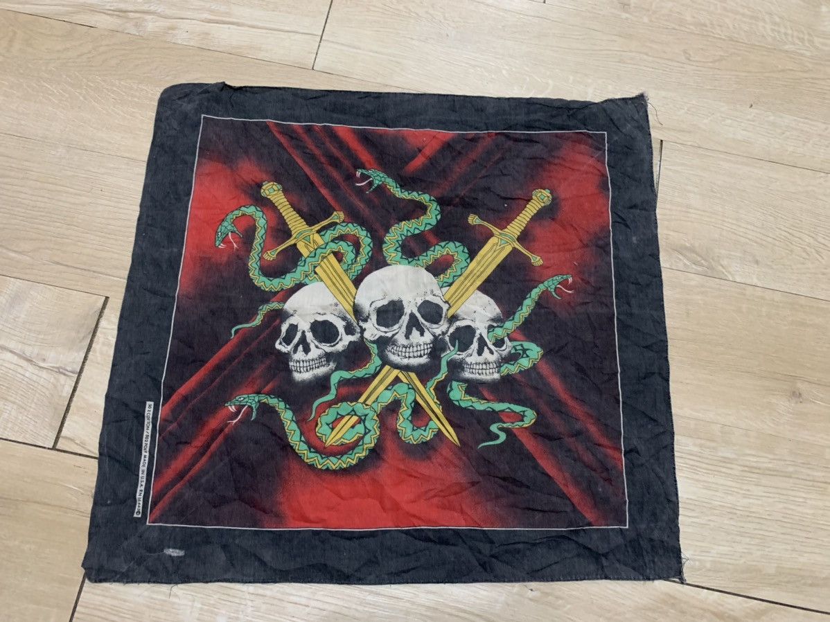 Grailed Vintage Rare Snake Skulls Bandana made in Usa Size ONE SIZE - 1 Thumbnail