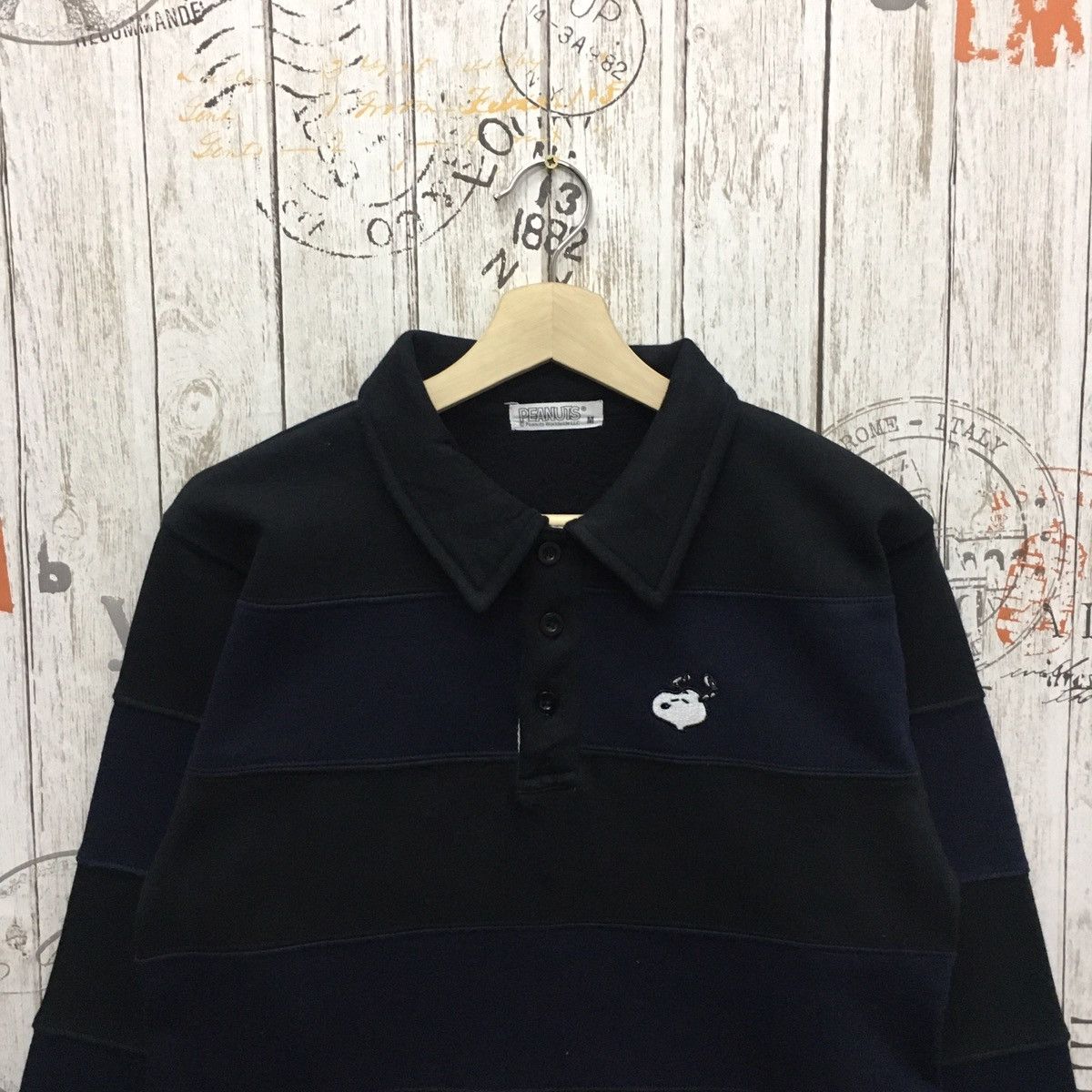 Cartoon Network × Peanuts Rare Snoopy Small Snoopy Embroidery Striped Collar Size US S / EU 44-46 / 1 - 3 Thumbnail