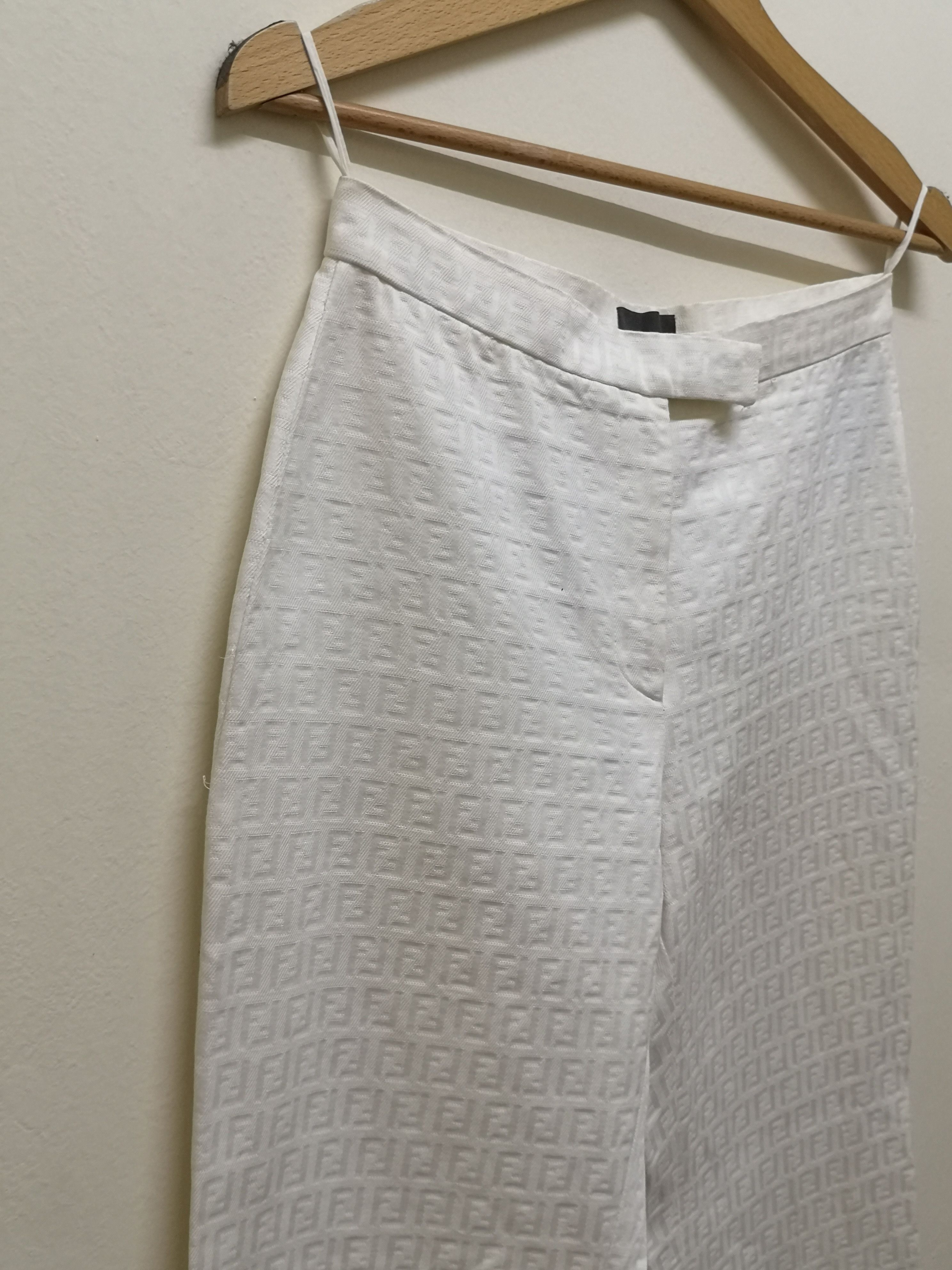 Fendi Fendi Zucca Monogram White Pants Size US 27 - 5 Thumbnail