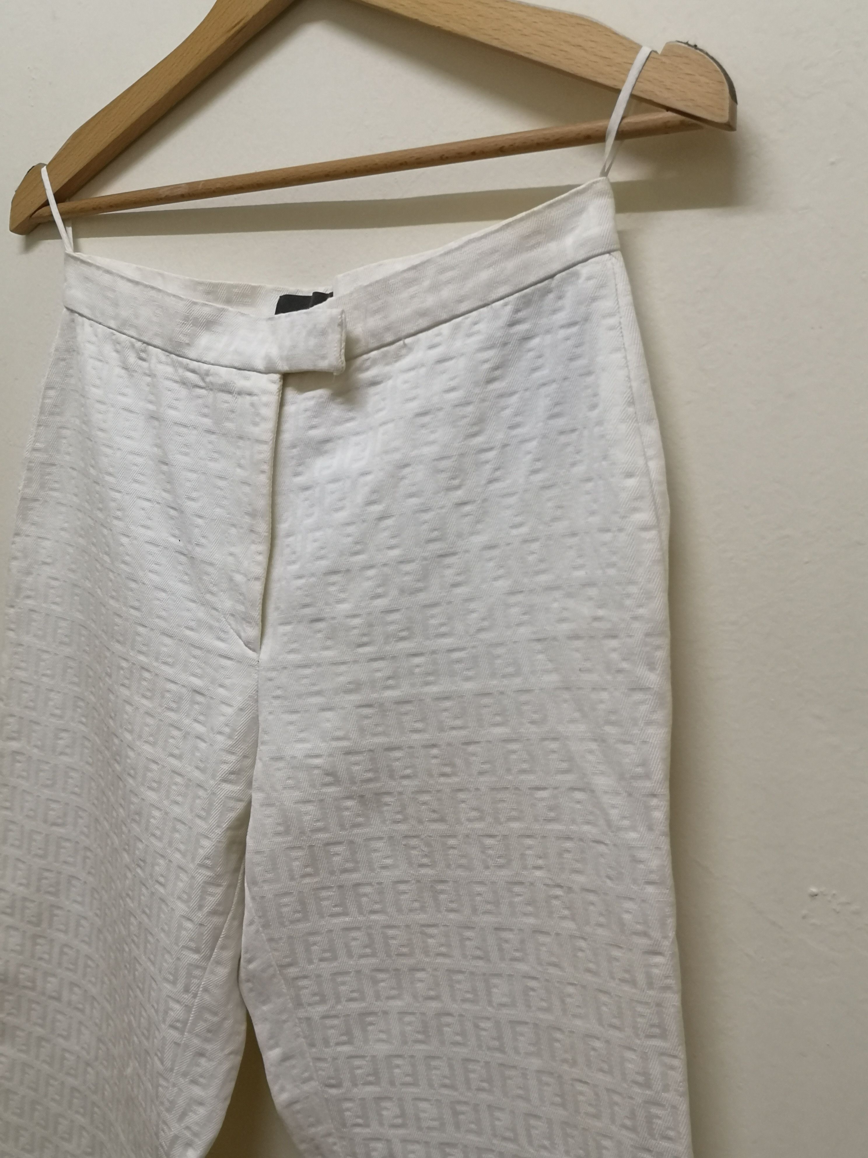 Fendi Fendi Zucca Monogram White Pants Size US 27 - 4 Thumbnail
