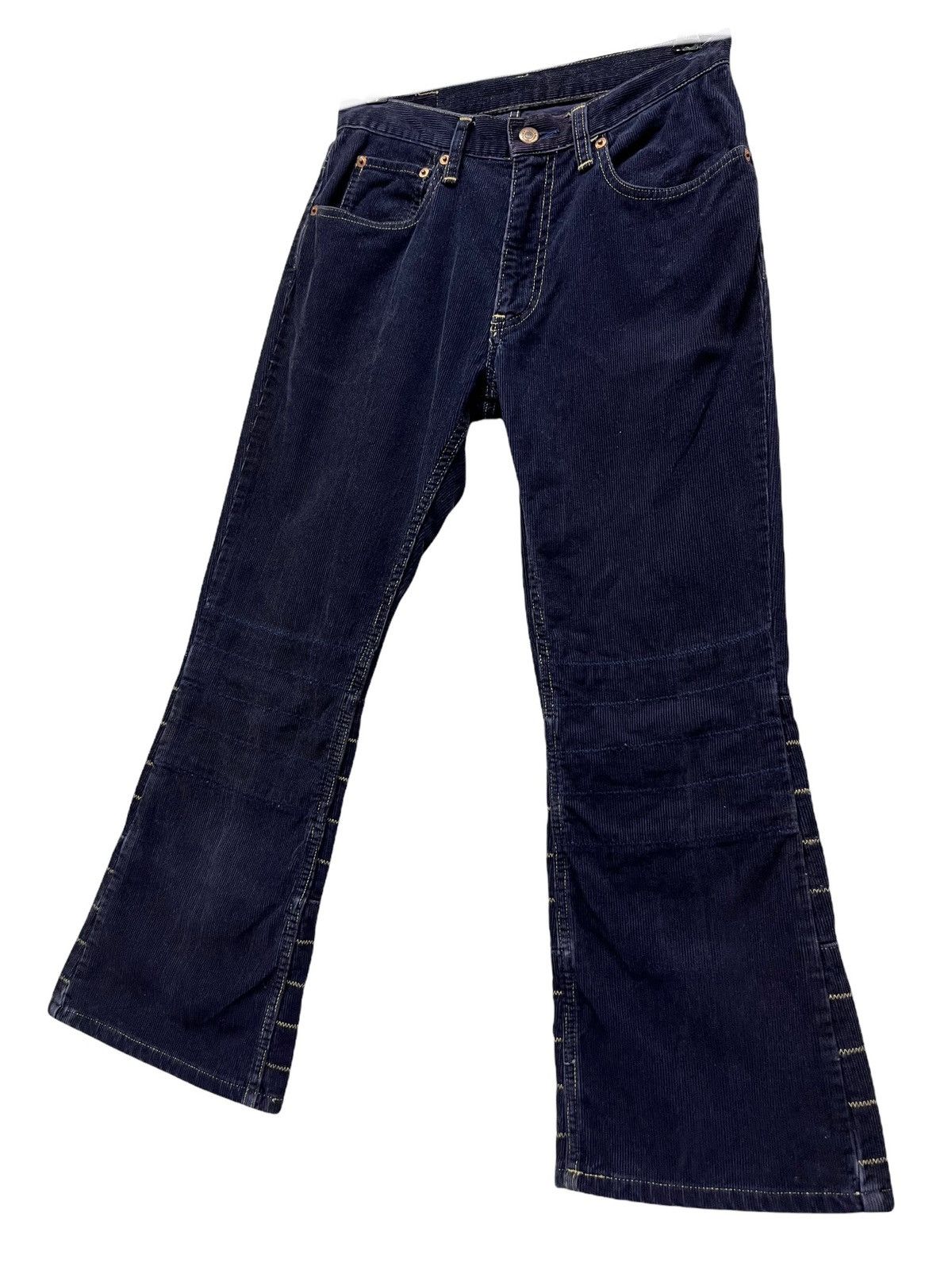 Hysteric Glamour ❤️90’s HYSTERIC GLAMOUR KINKY Corduroy Flare Cropped Pants Size US 27 - 6 Thumbnail
