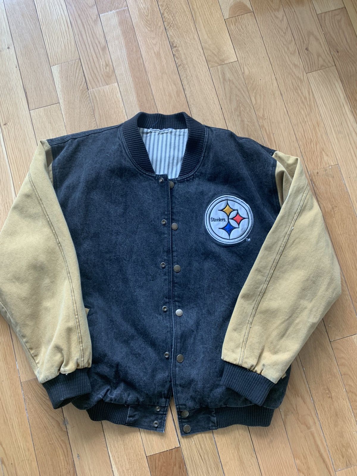 Vintage Vintage Steeler Bomber Varsity Jacket Size US L / EU 52-54 / 3 - 2 Thumbnail