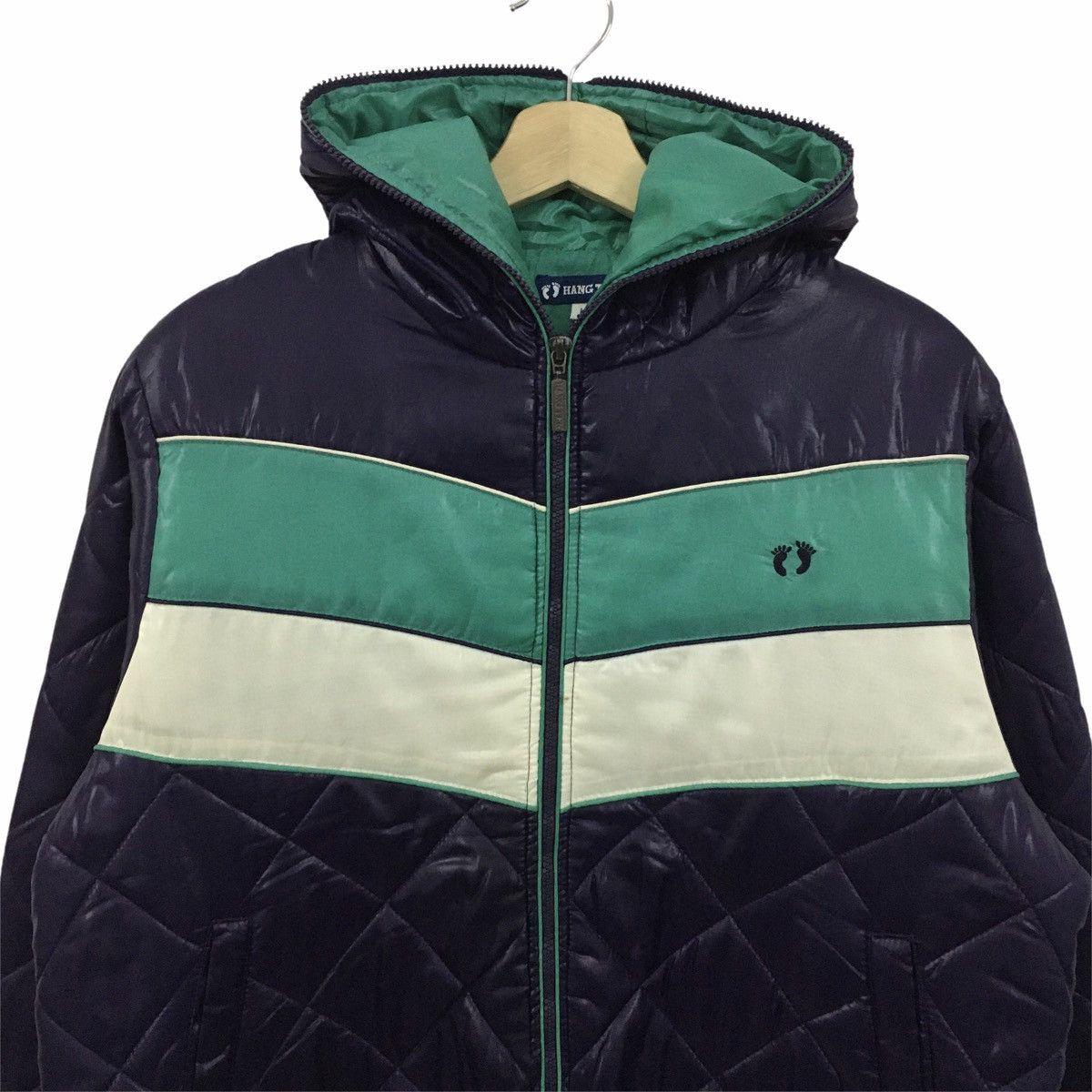 Hang Ten Rare Hang Ten Full Zipper Hoodie Puffer Jacket Small Logo Size US L / EU 52-54 / 3 - 9 Thumbnail