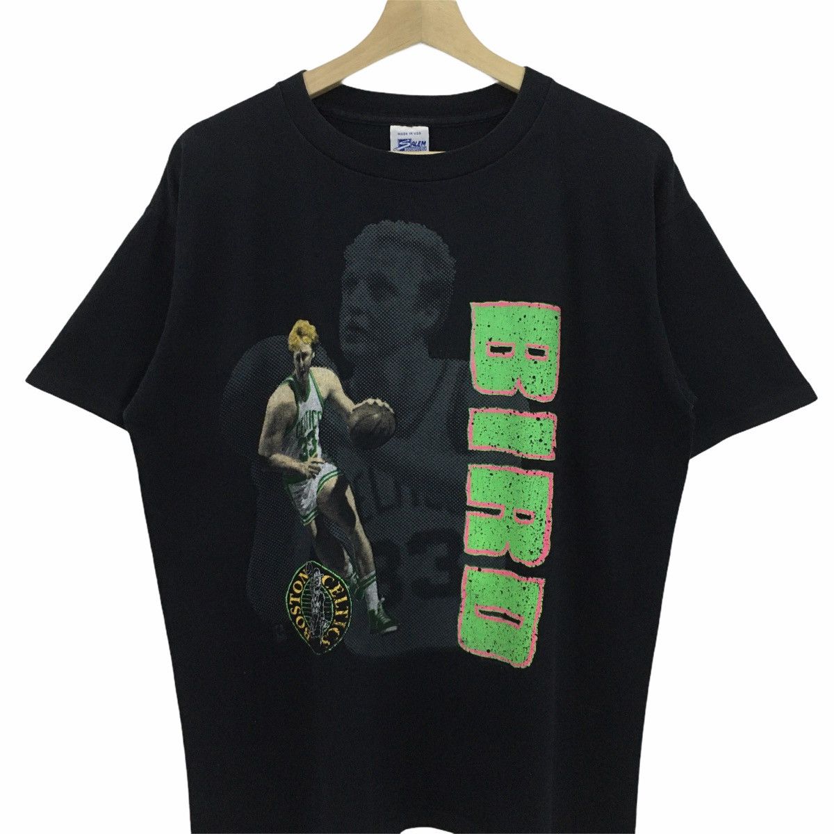 NBA × Salem Sportswear × Vintage Rare Vintage 90s Larry Bird Salem Sportswear NBA Tee Size US L / EU 52-54 / 3 - 10 Thumbnail