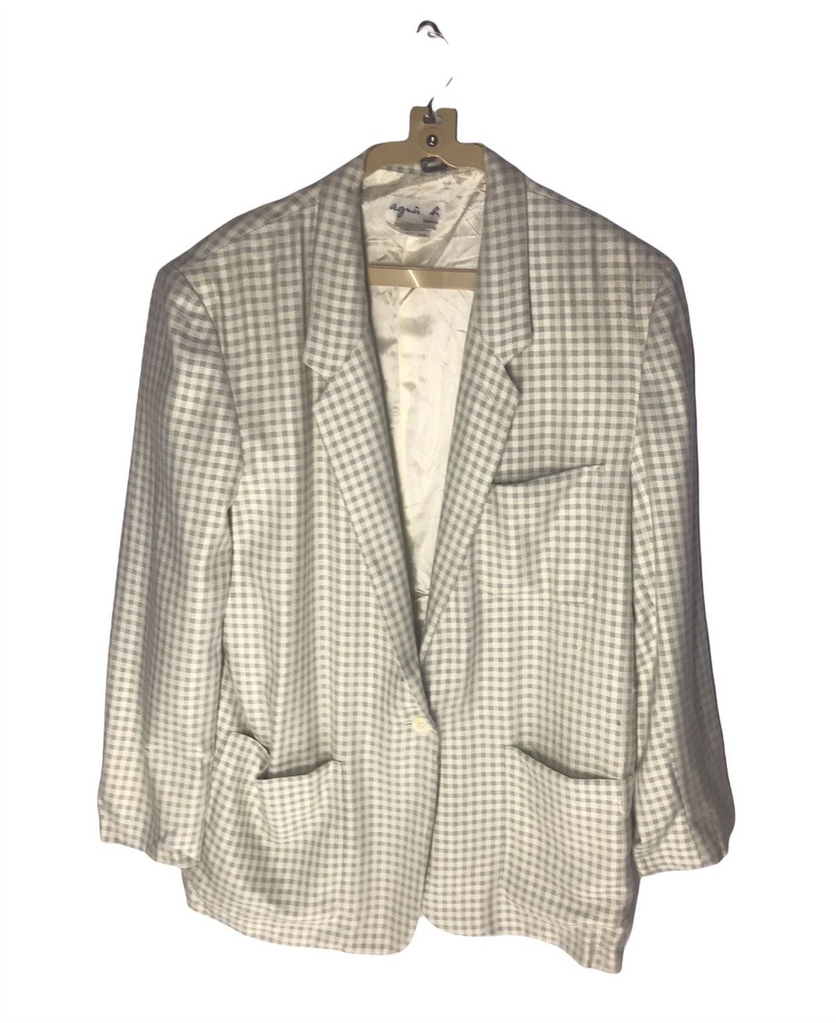 Agnes B jacket coat distressed made in France