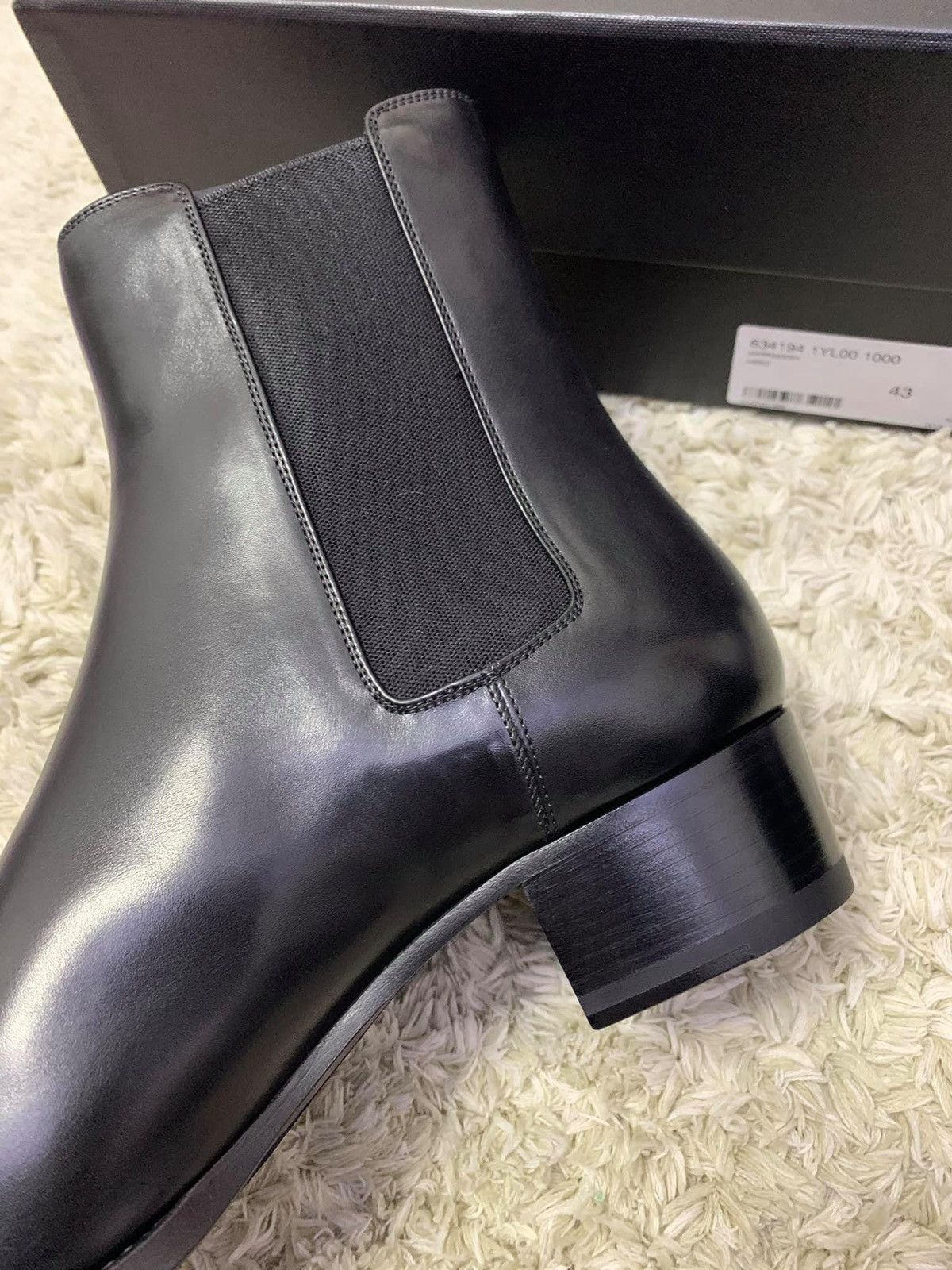 Saint Laurent Paris Classic 40mm Black Leather Wyatt Chelsea Boots sz40/44/45/46 Size US 7 / EU 40 - 4 Thumbnail
