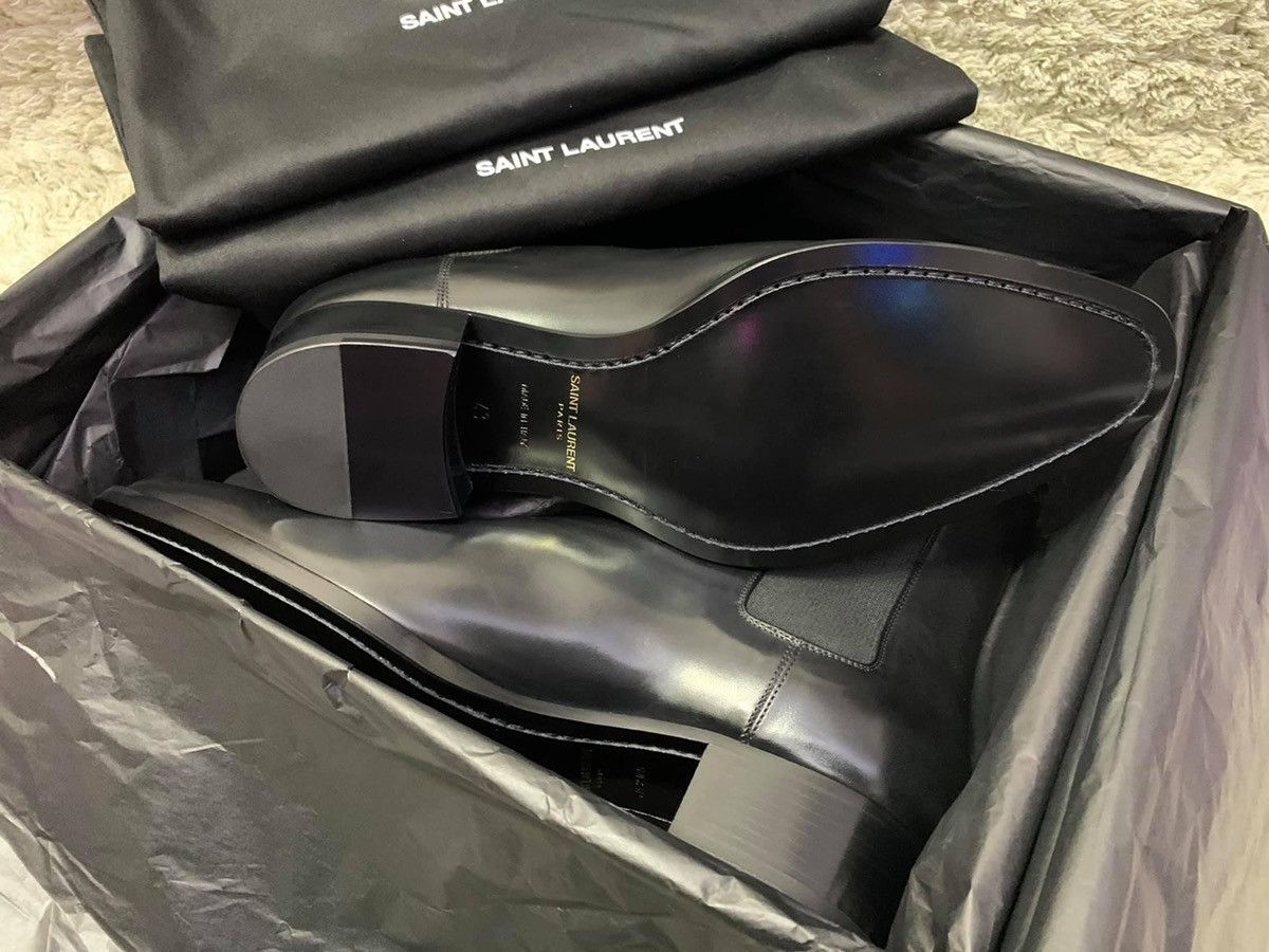 Saint Laurent Paris Classic 40mm Black Leather Wyatt Chelsea Boots sz40/44/45/46 Size US 7 / EU 40 - 5 Thumbnail