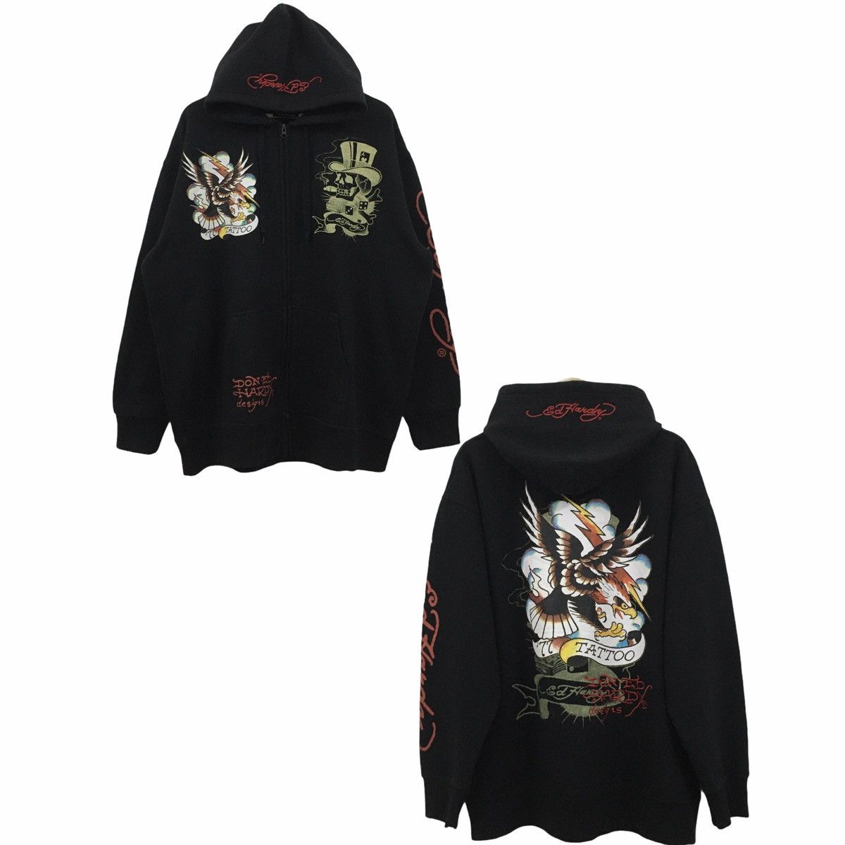 Rare Design ED HARDY Sweater Hoodie Size 5L