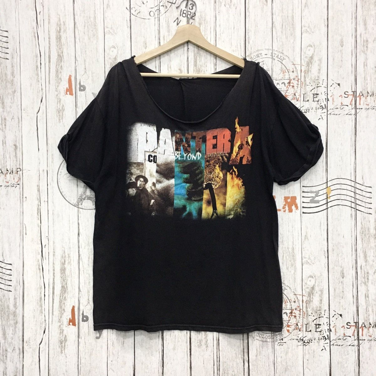 Band Tees × Vintage Rare Vintage Pantera Distressed Tee Size US XL / EU 56 / 4 - 1 Thumbnail