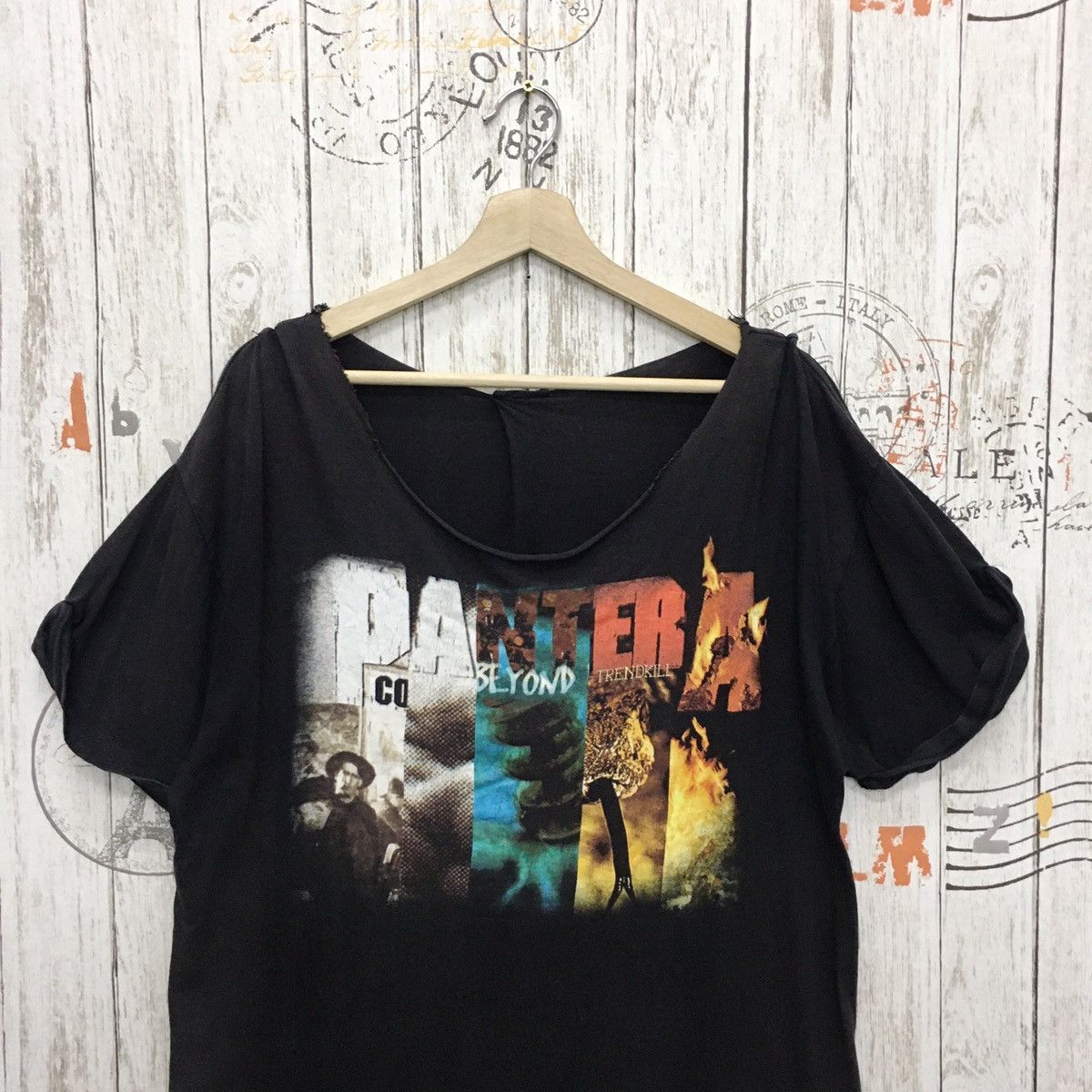 Band Tees × Vintage Rare Vintage Pantera Distressed Tee Size US XL / EU 56 / 4 - 2 Thumbnail