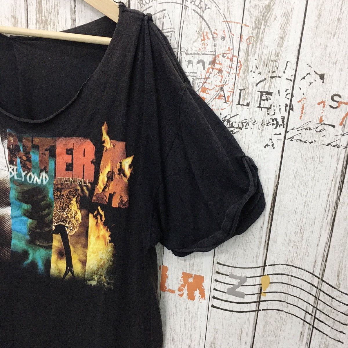 Band Tees × Vintage Rare Vintage Pantera Distressed Tee Size US XL / EU 56 / 4 - 4 Thumbnail