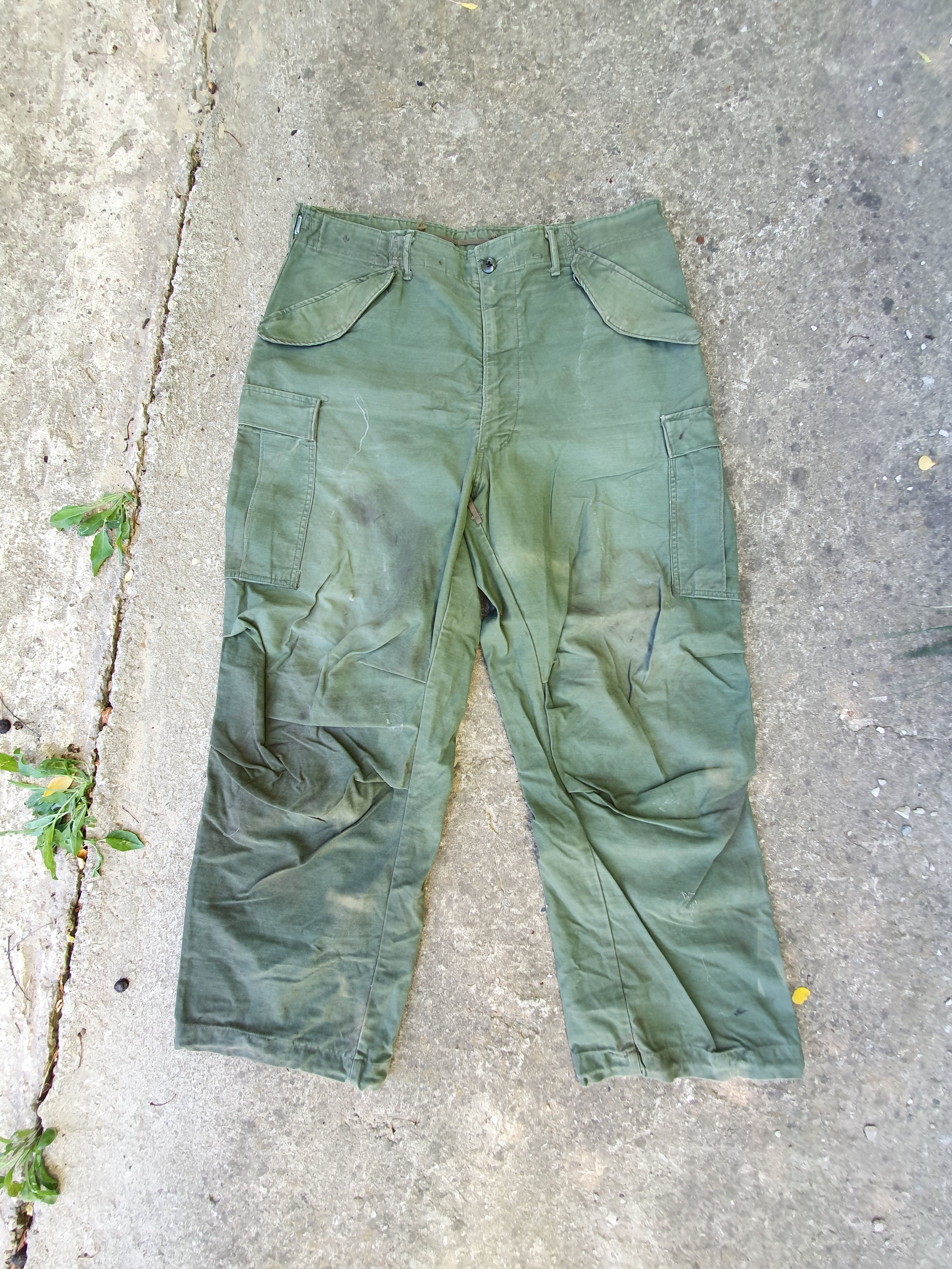 Other Rare 70s Destroyed Aesthetic Military Cargo Vintage Pants Size US 36 / EU 52 - 1 Thumbnail