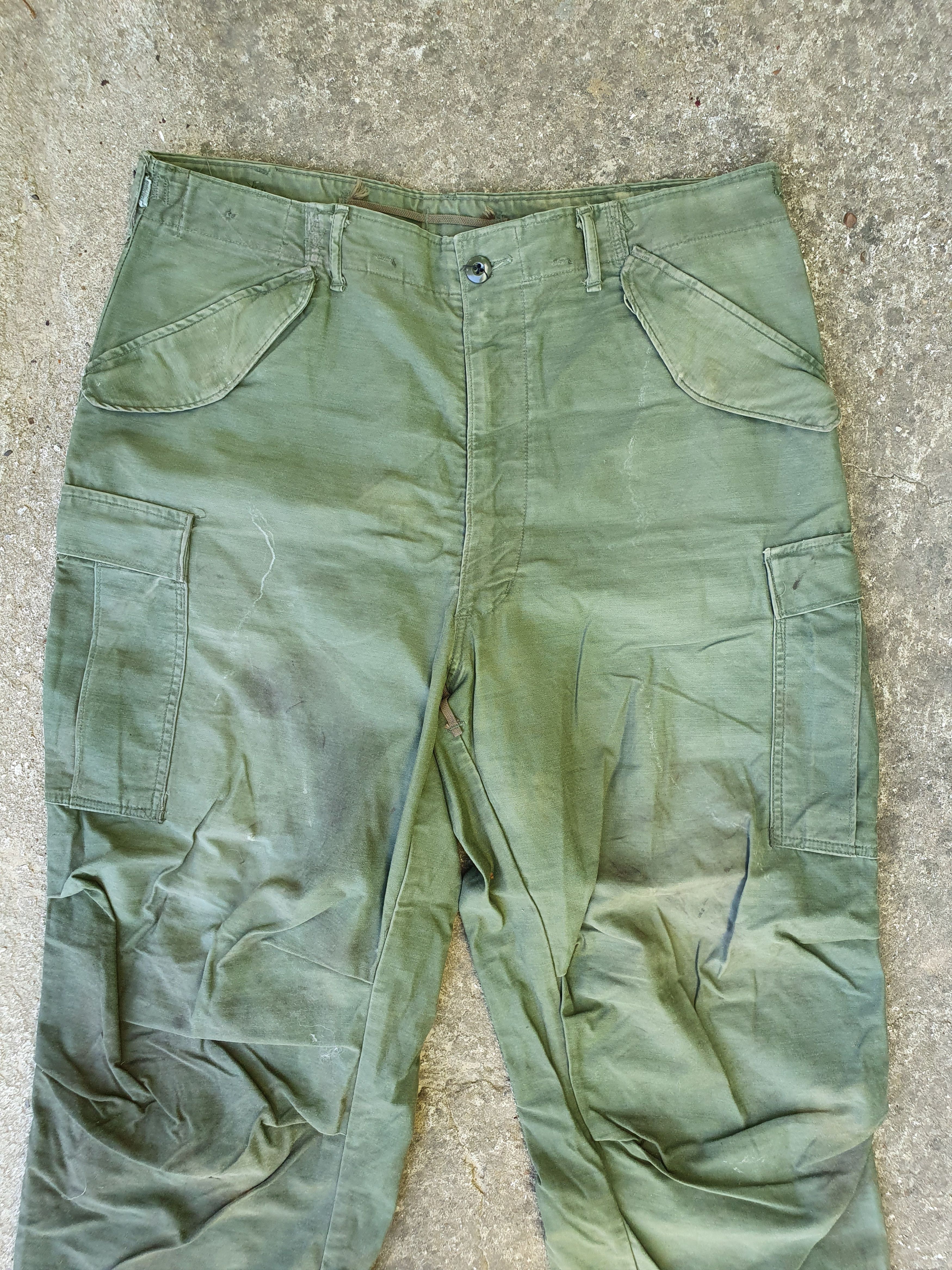 Other Rare 70s Destroyed Aesthetic Military Cargo Vintage Pants Size US 36 / EU 52 - 4 Thumbnail