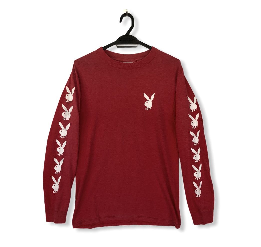 Playboy × Vintage RARE VINTAGE PLAYBOY USA SLEEVES HIT LOGO L/S SHIRT Size US S / EU 44-46 / 1 - 1 Thumbnail