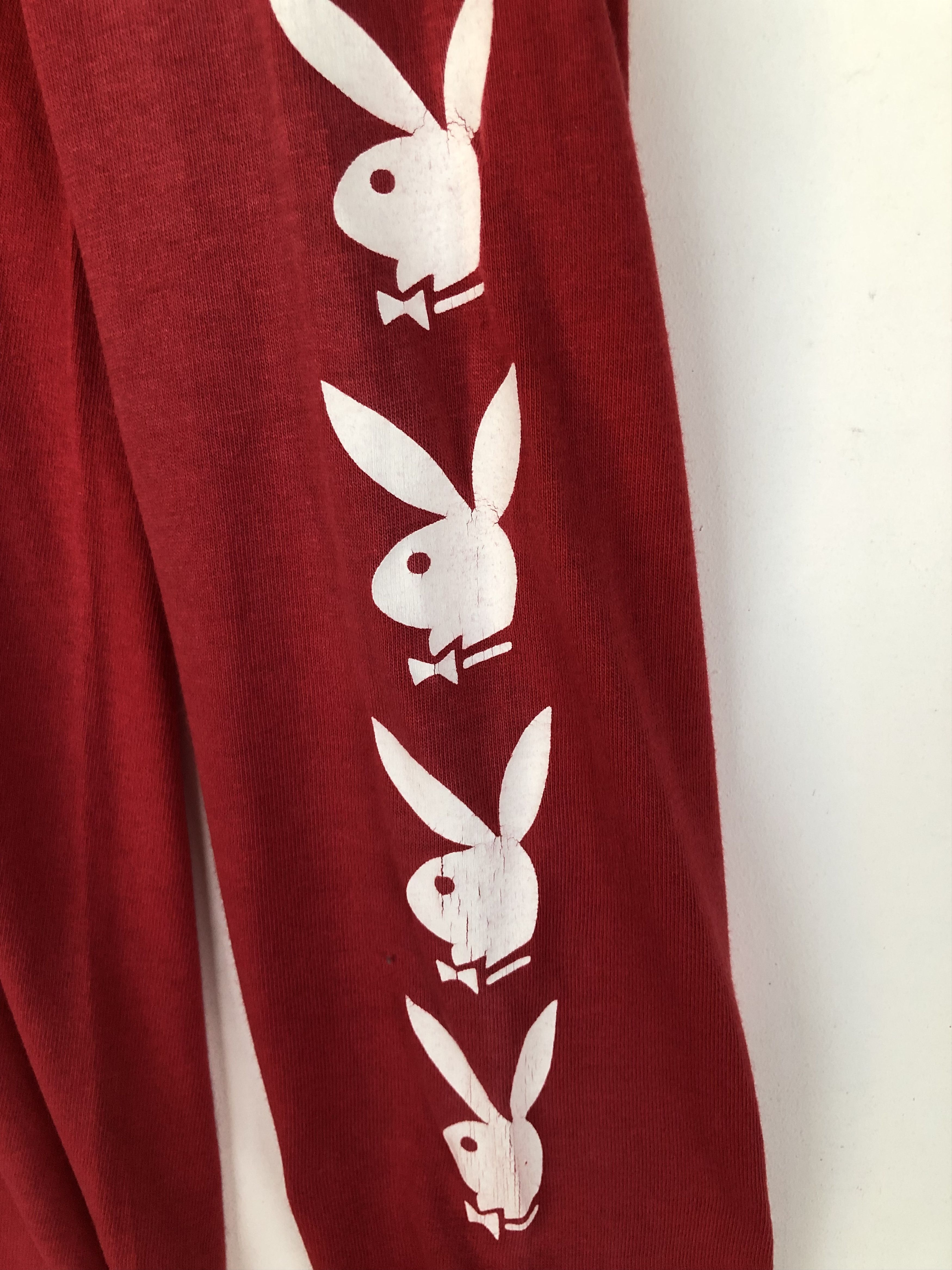 Playboy × Vintage RARE VINTAGE PLAYBOY USA SLEEVES HIT LOGO L/S SHIRT Size US S / EU 44-46 / 1 - 6 Thumbnail