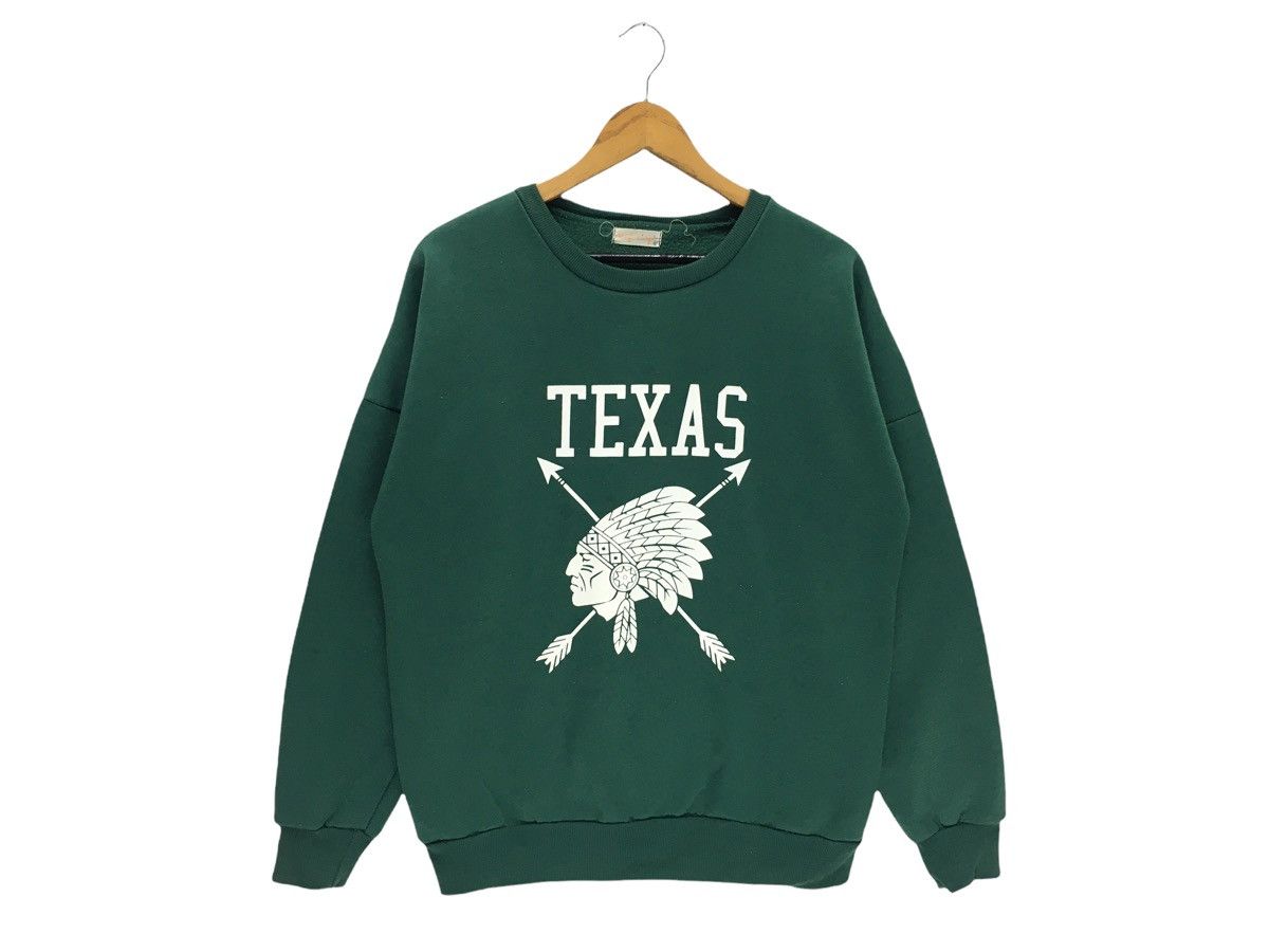 Vintage Vintage Texas Big Logo Spellout Usa Sweatshirt Size US M / EU 48-50 / 2 - 1 Thumbnail