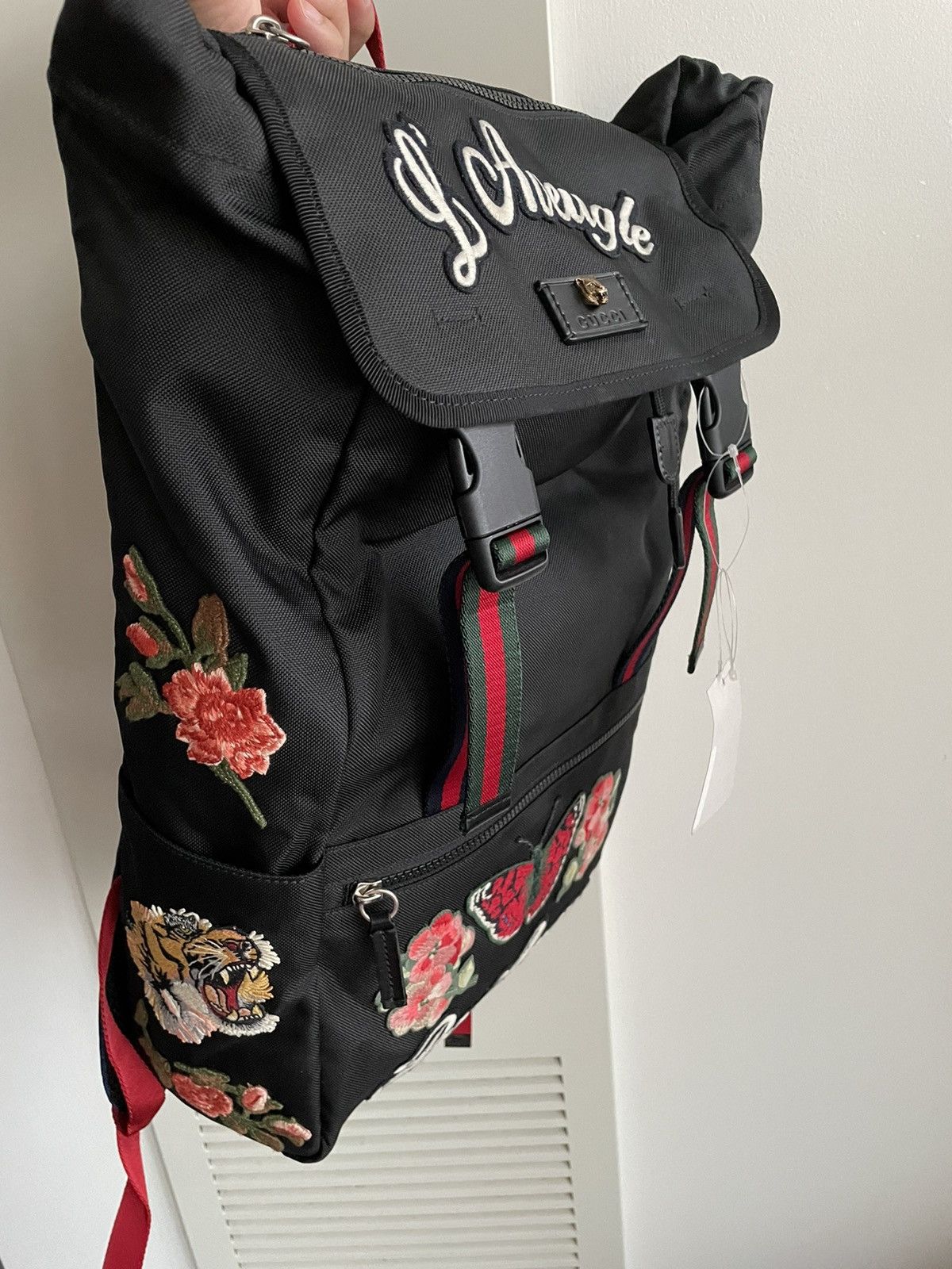 Gucci Rare $3k Brand New Super Runway Embroidery Backpack Bag Size ONE SIZE - 22 Thumbnail