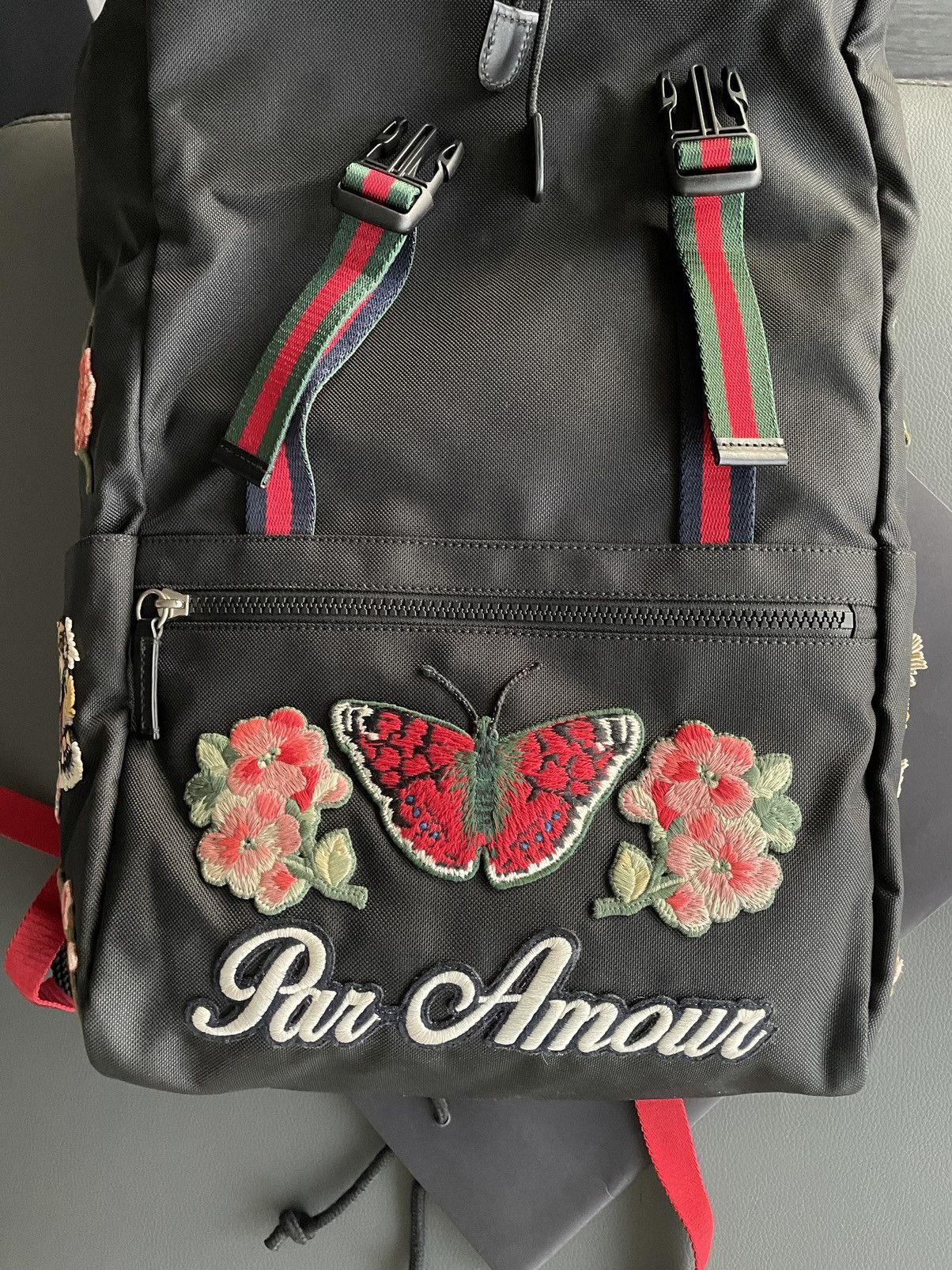 Gucci Rare $3k Brand New Super Runway Embroidery Backpack Bag Size ONE SIZE - 14 Thumbnail