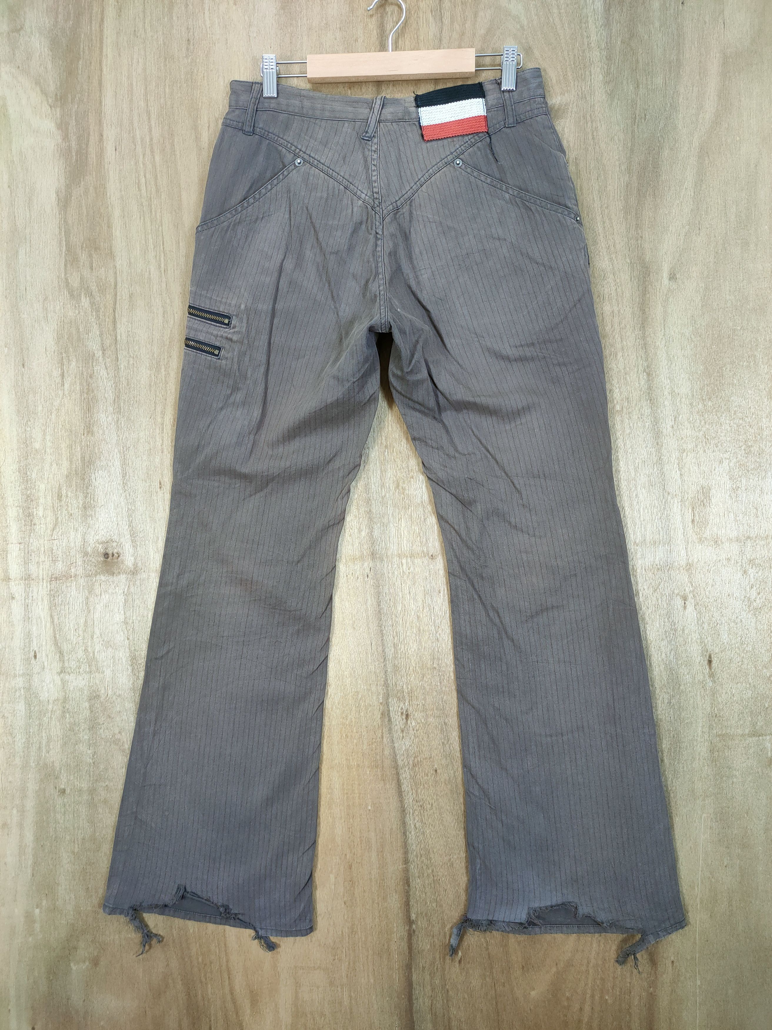 PPFM VINTAGE PPFM FADED FLARE DISTRESSED CARGO PANTS Size US 30 / EU 46 - 6 Thumbnail