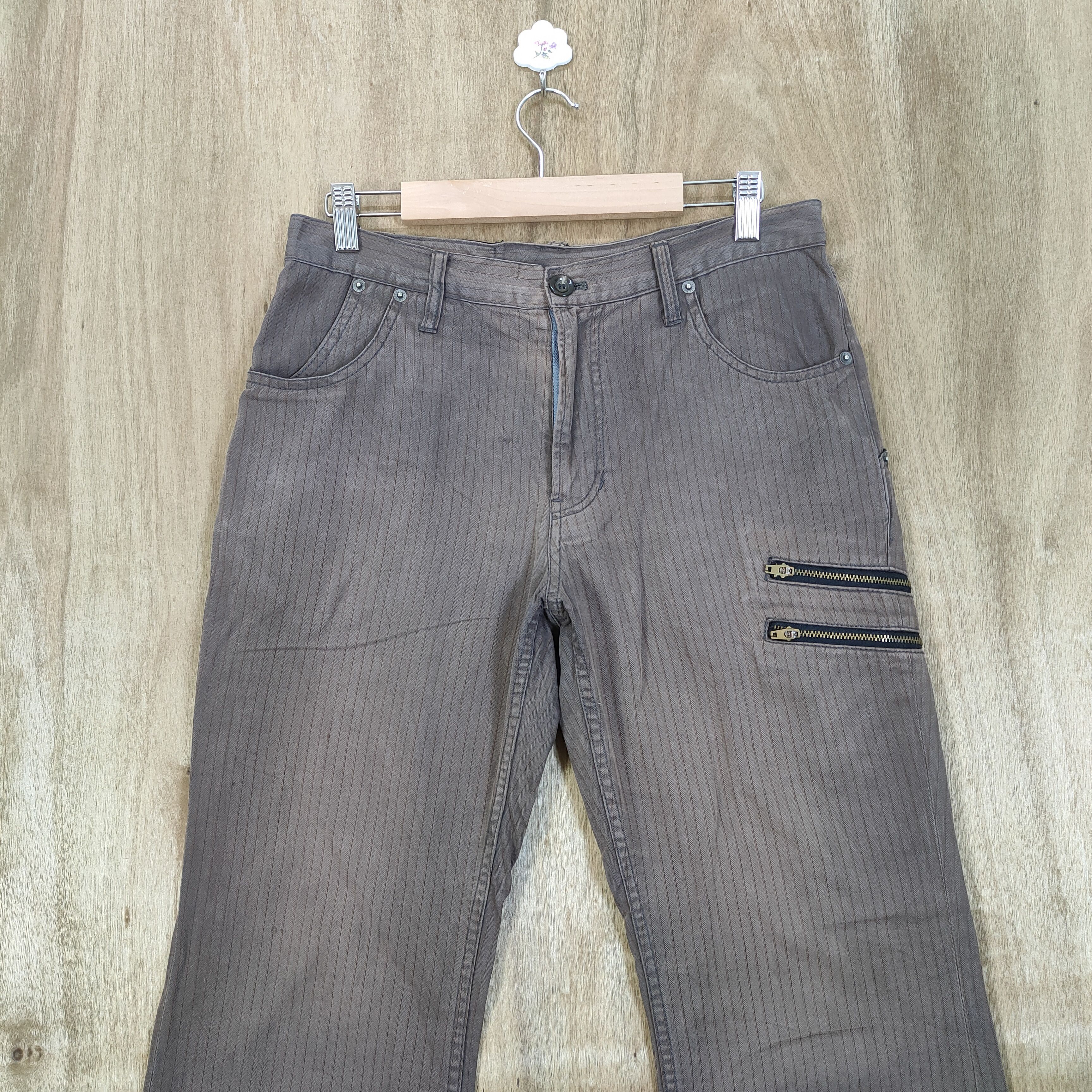 PPFM VINTAGE PPFM FADED FLARE DISTRESSED CARGO PANTS Size US 30 / EU 46 - 2 Thumbnail
