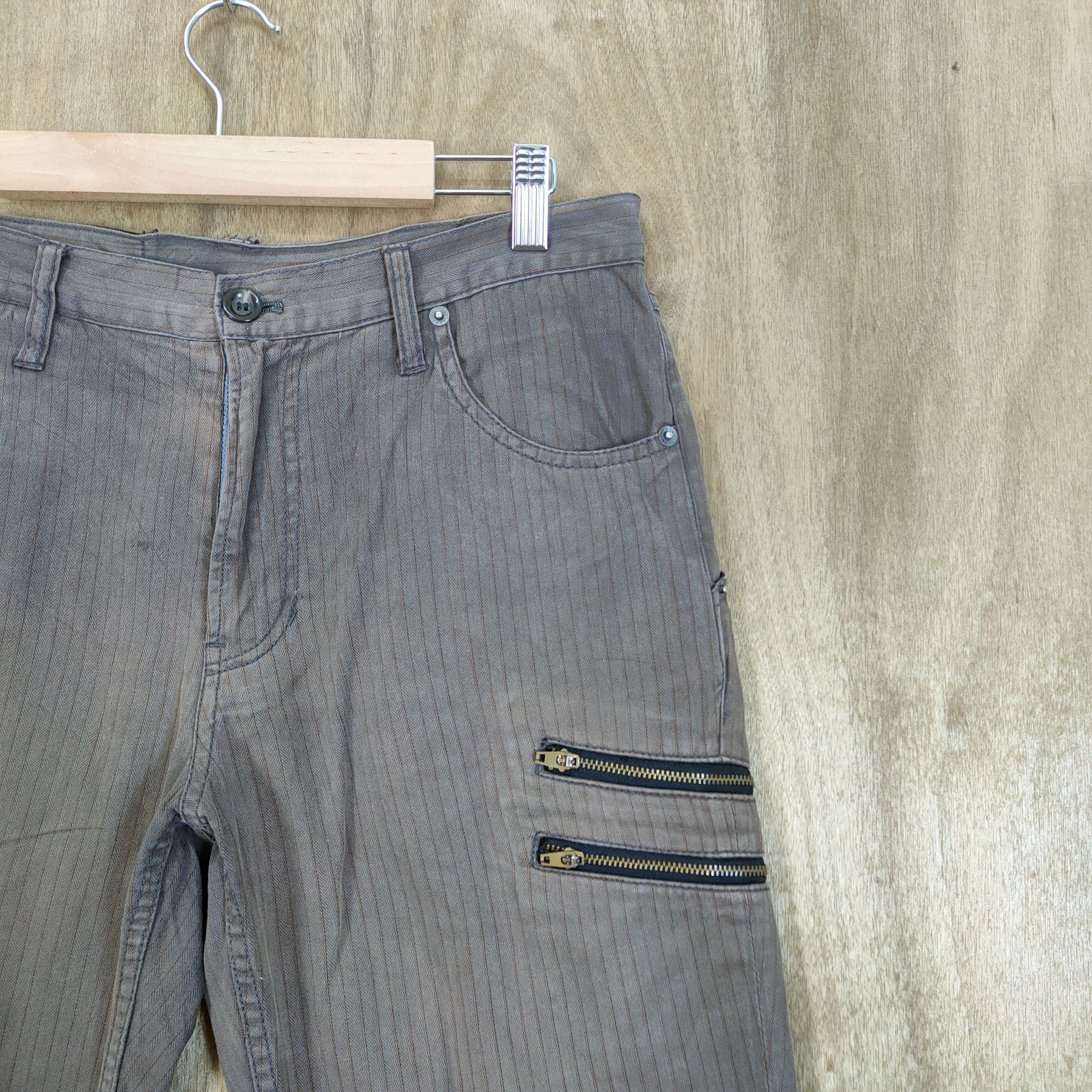 PPFM VINTAGE PPFM FADED FLARE DISTRESSED CARGO PANTS Size US 30 / EU 46 - 4 Thumbnail