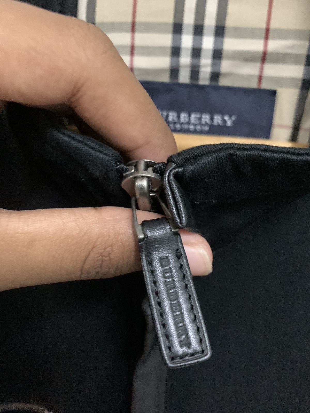 Burberry 🔥BURBERRY LONDON NOVA CHECK LINED ALL BLACK JACKET Size US XL / EU 56 / 4 - 14 Thumbnail