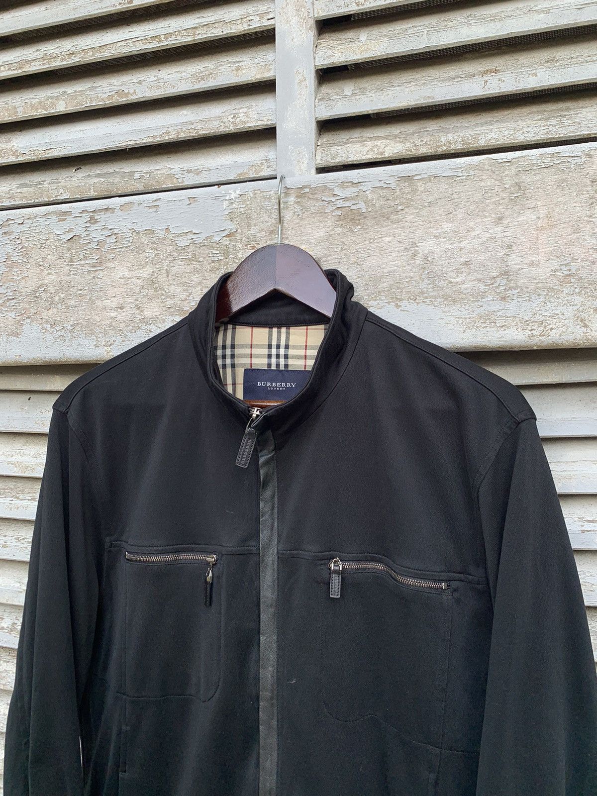 Burberry 🔥BURBERRY LONDON NOVA CHECK LINED ALL BLACK JACKET Size US XL / EU 56 / 4 - 6 Thumbnail