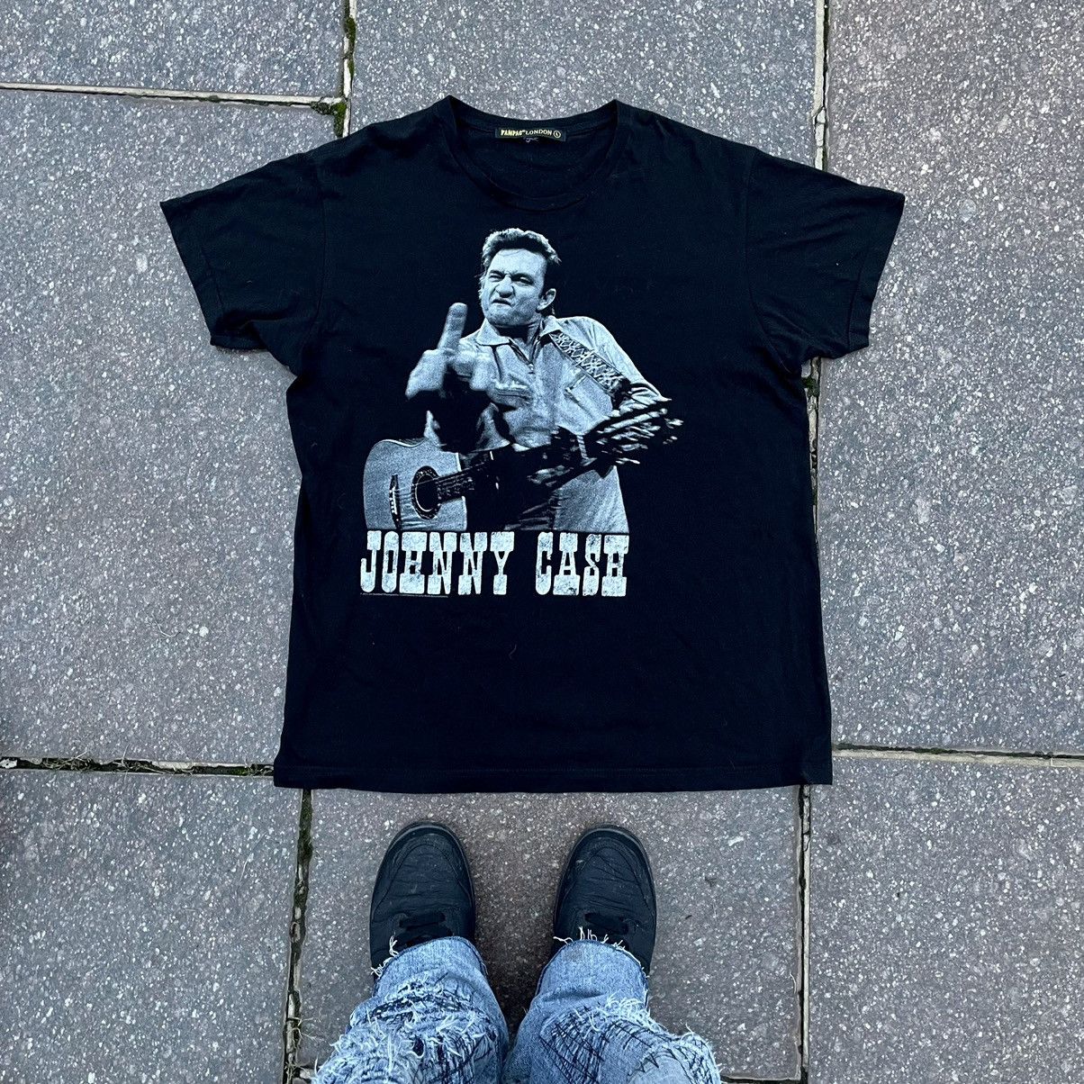 Vintage Vintage Y2K Johnny Cash Graphic Tee Sun Faded Grunge Boxy L Size US L / EU 52-54 / 3 - 1 Thumbnail