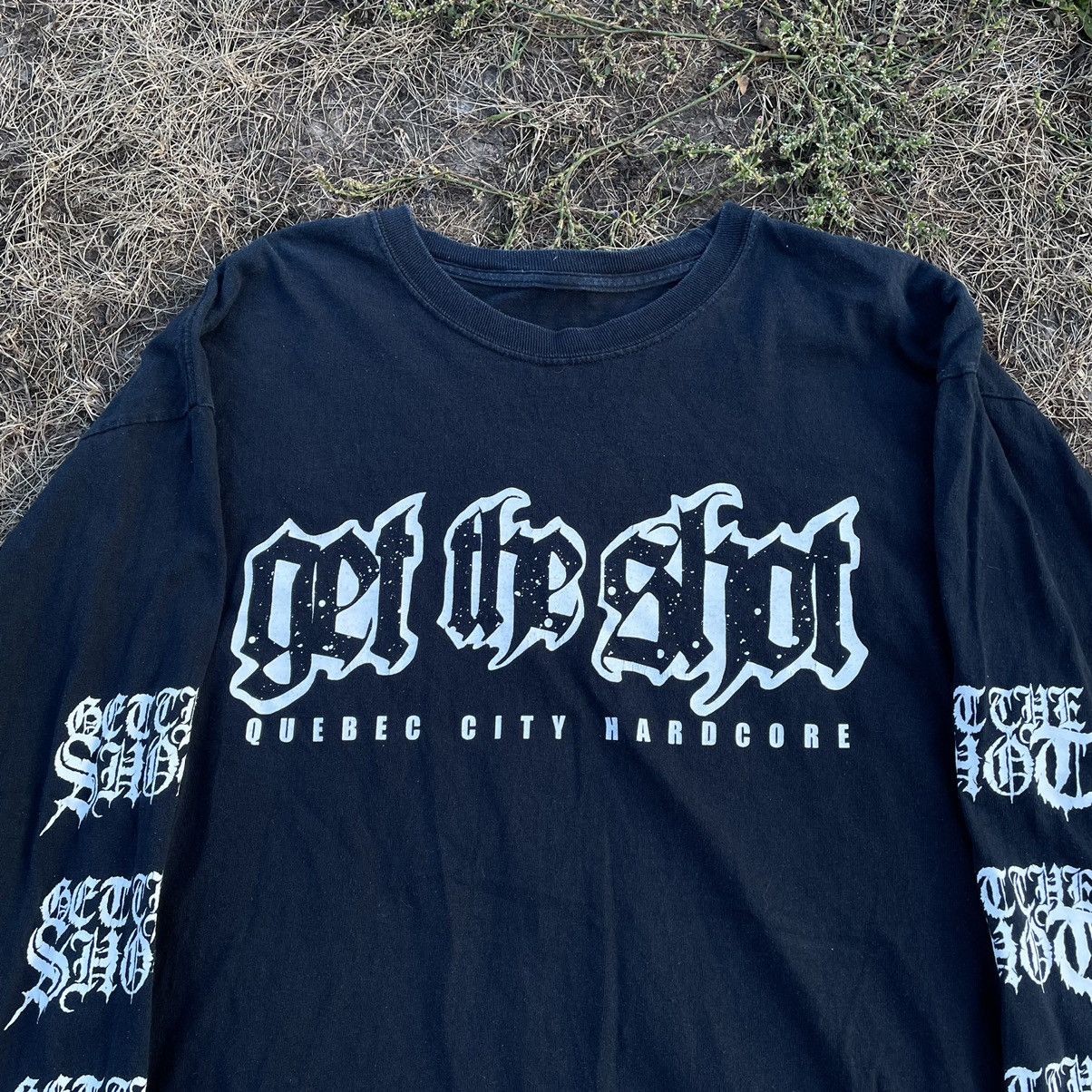 Vintage Vintage Y2K Punk Graphic Tee Hostile Life Faded Black XL Size US XL / EU 56 / 4 - 6 Thumbnail