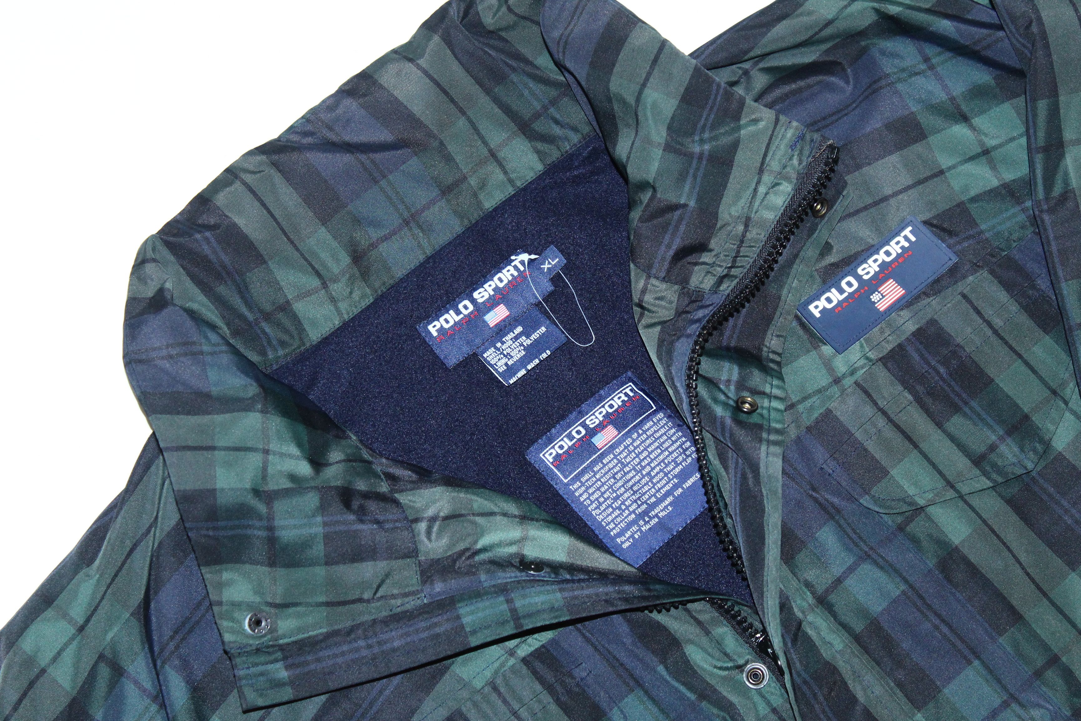 Polo Ralph Lauren 💥 RARE VTG 💥 POLO SPORT Fleece Liner Tartan Winter Jacket Size US XL / EU 56 / 4 - 5 Thumbnail