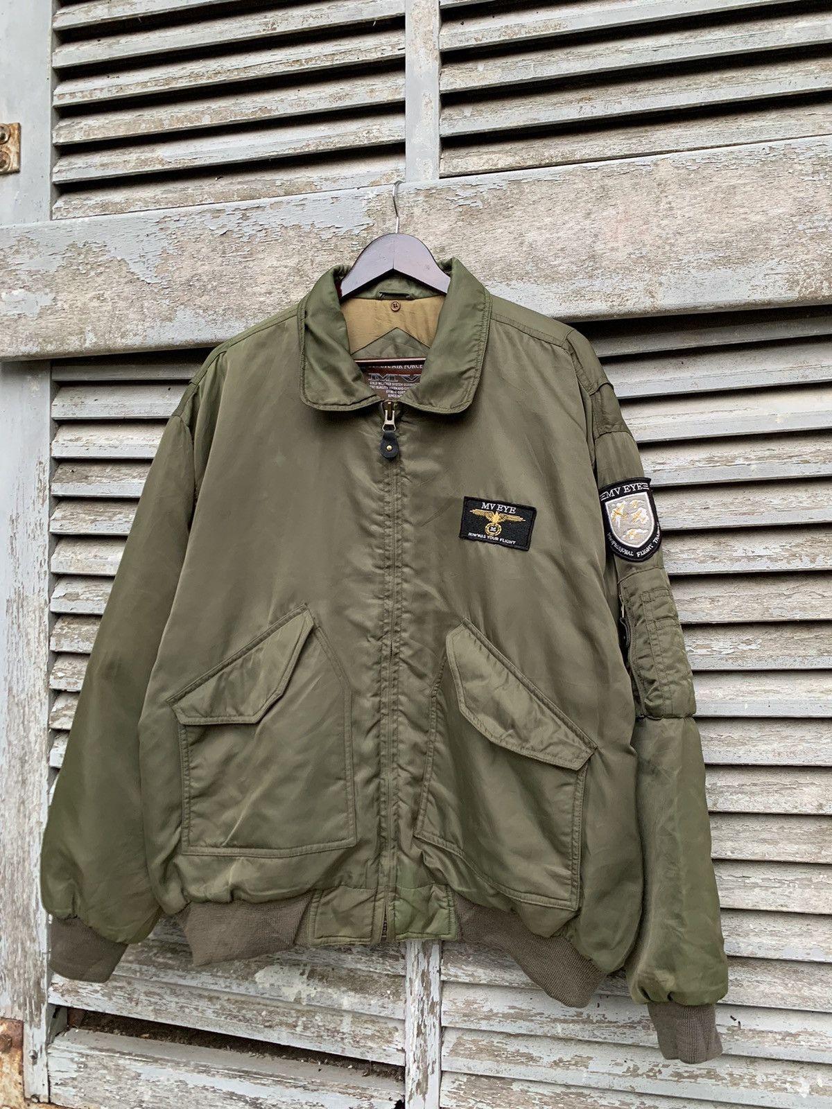 Vintage 🪖Vintage MV EYE FLIGHT TRAINER OVERSIZED MA-1 Bomber Jacket Size US XXL / EU 58 / 5 - 5 Thumbnail