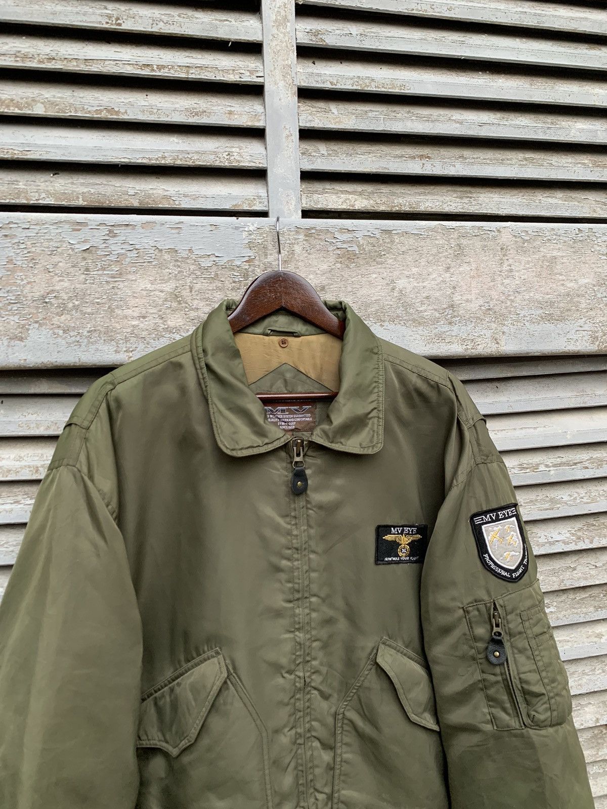 Vintage 🪖Vintage MV EYE FLIGHT TRAINER OVERSIZED MA-1 Bomber Jacket Size US XXL / EU 58 / 5 - 9 Thumbnail