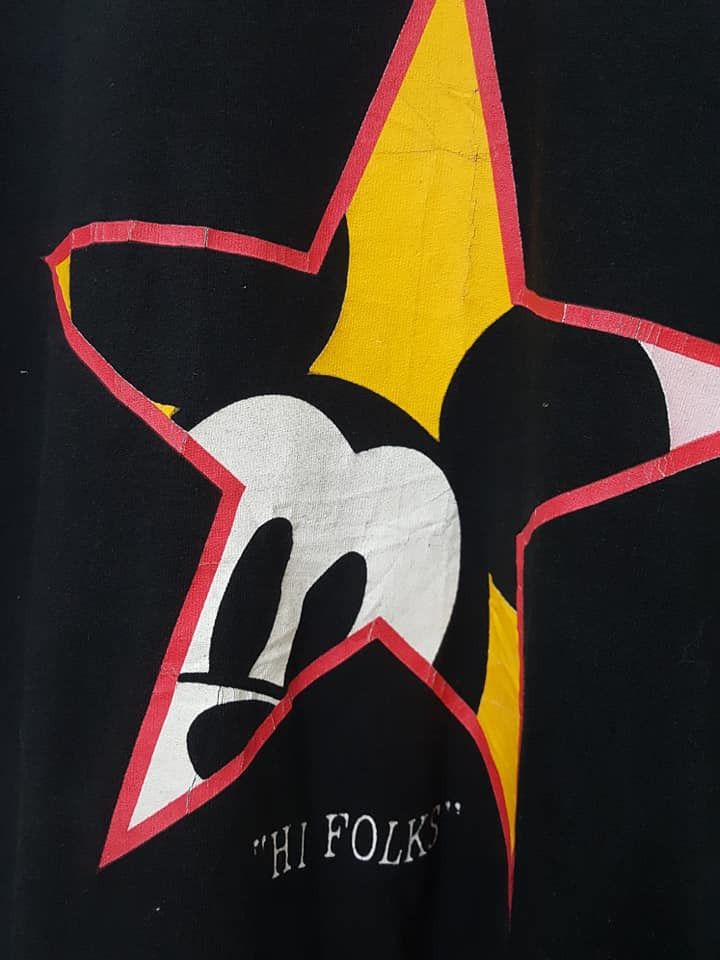 Disney × Mickey Mouse Vtg. OSFA Mickey "Hi Folks" Single Stitch Tee Size US XL / EU 56 / 4 - 3 Thumbnail