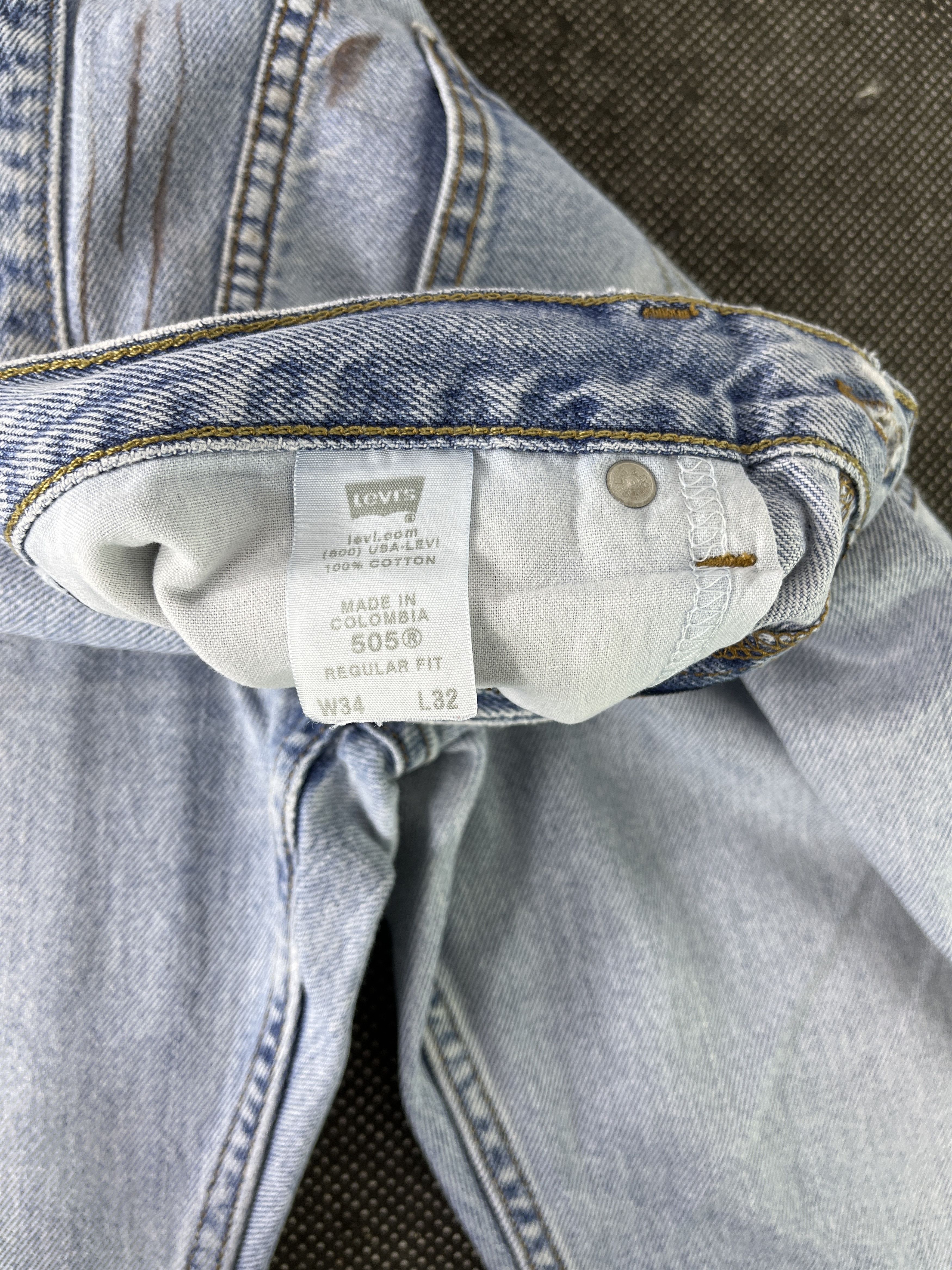 Levi's Vintage Levis 505 Light Wash Jeans - J368 Size US 34 / EU 50 - 9 Thumbnail