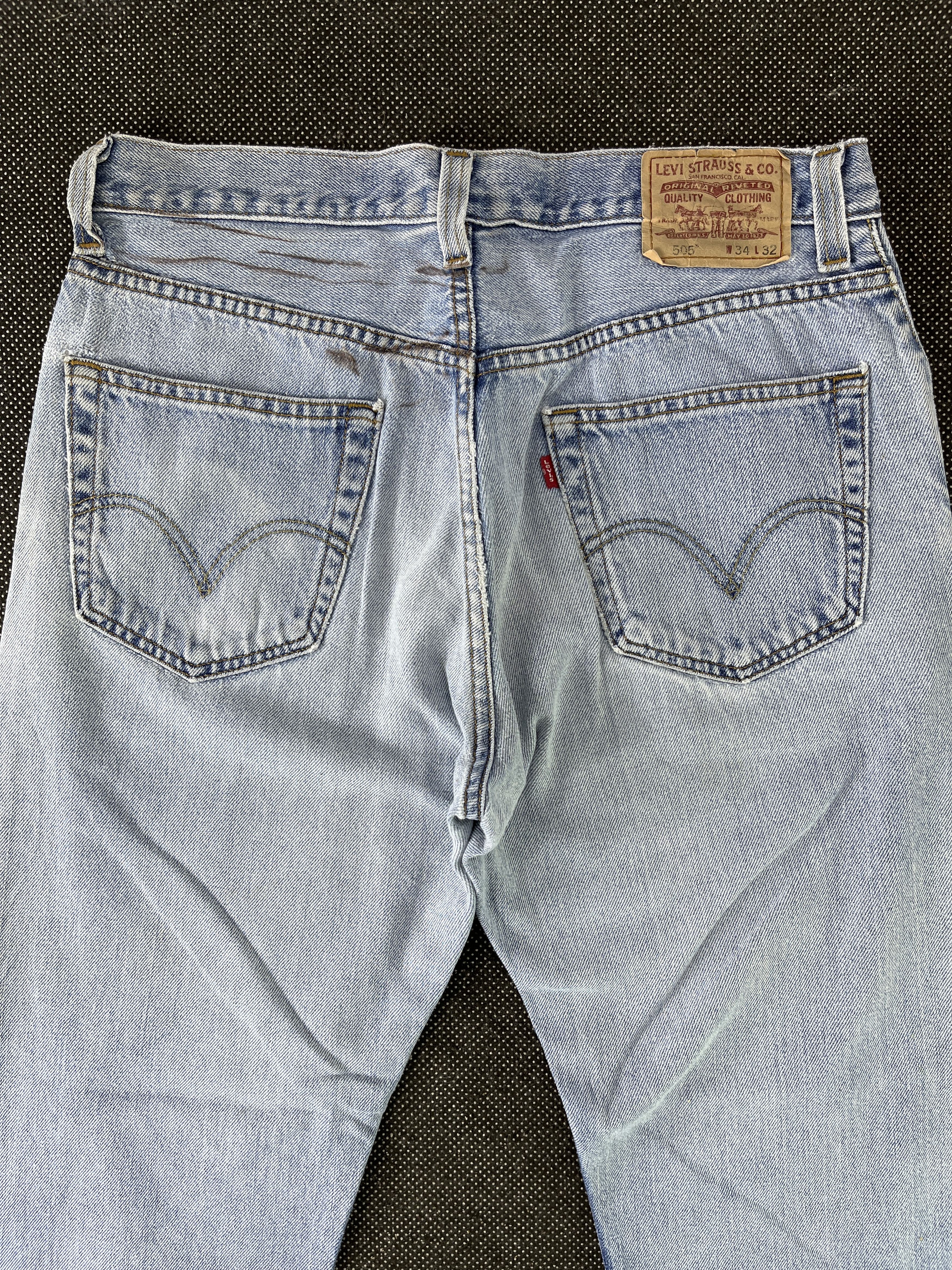 Levi's Vintage Levis 505 Light Wash Jeans - J368 Size US 34 / EU 50 - 4 Thumbnail