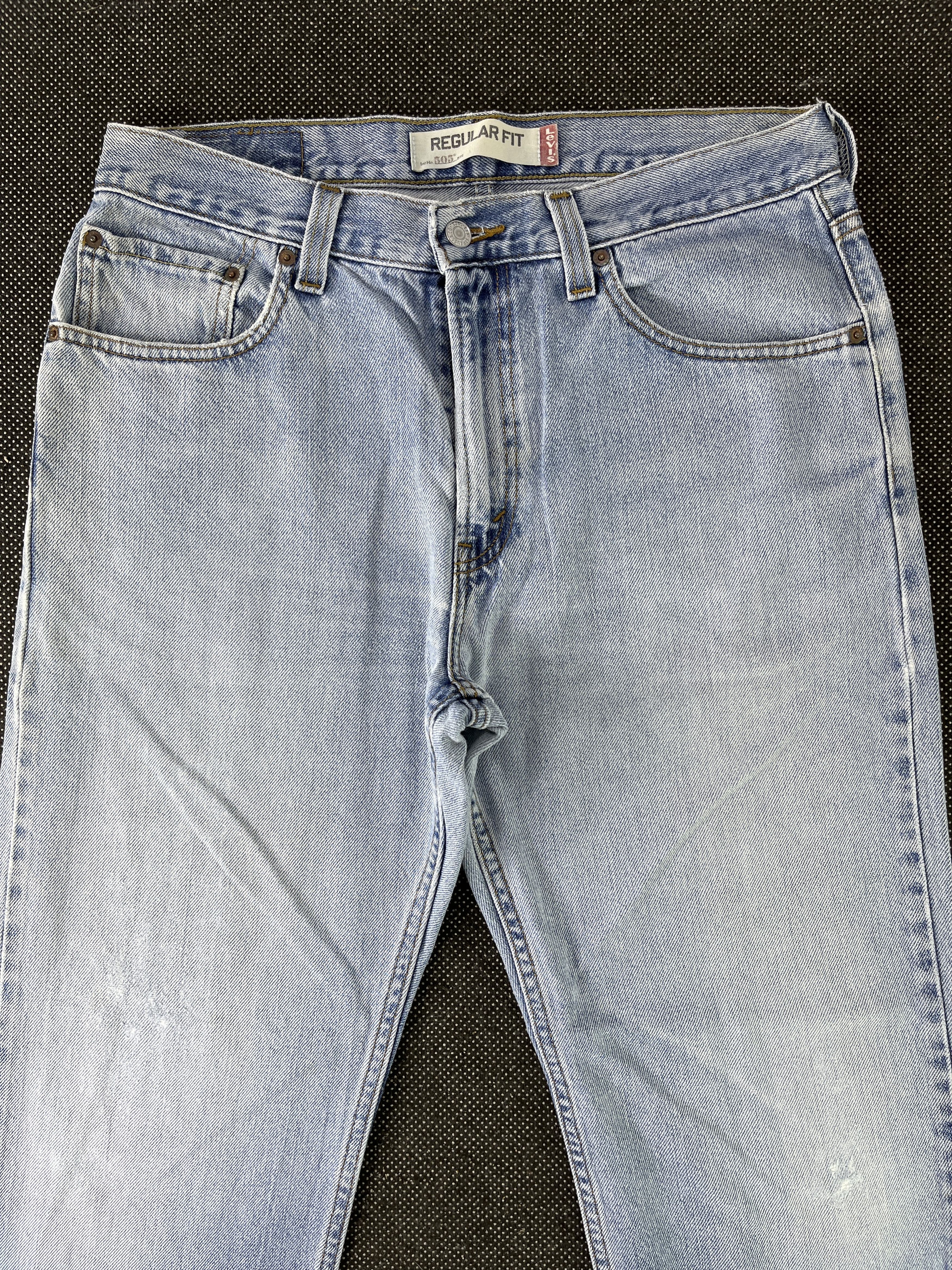 Levi's Vintage Levis 505 Light Wash Jeans - J368 Size US 34 / EU 50 - 3 Thumbnail