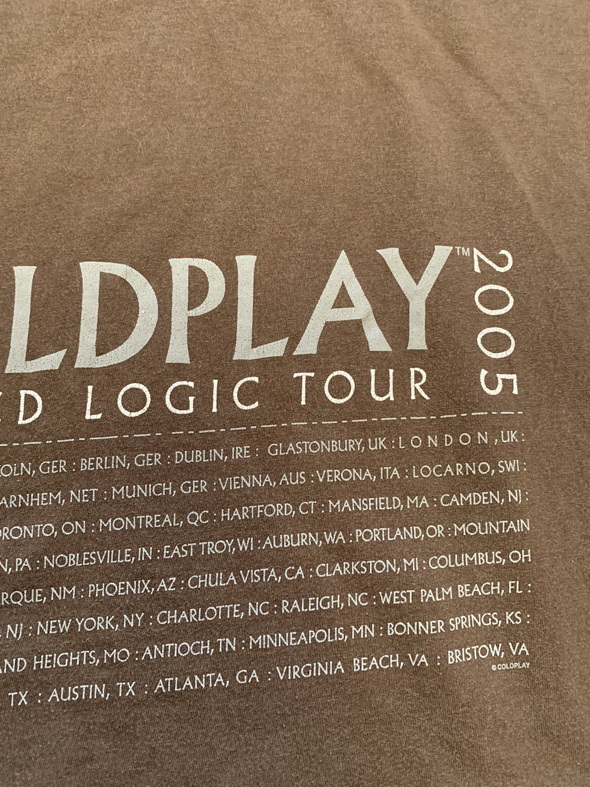 Band Tees 2005 Coldplay Twisted Logic Tour T-shirt Size US M / EU 48-50 / 2 - 25 Thumbnail