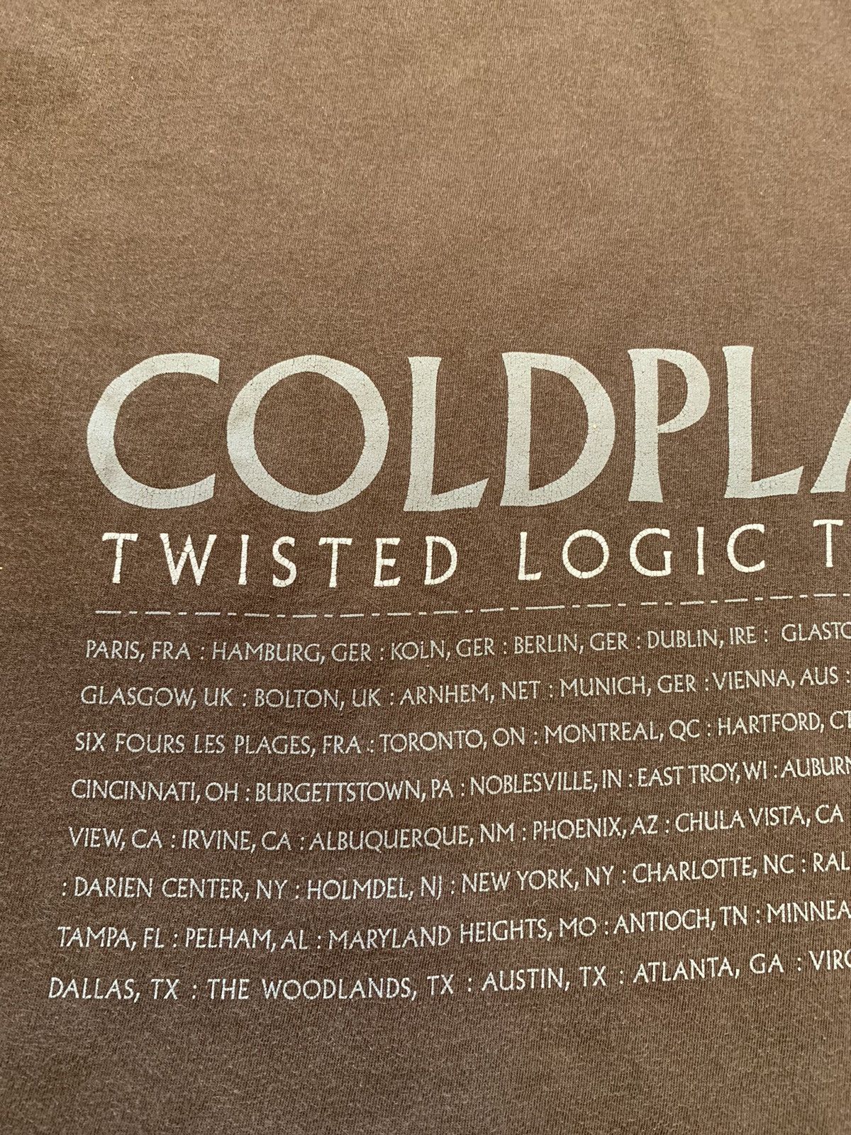 Band Tees 2005 Coldplay Twisted Logic Tour T-shirt Size US M / EU 48-50 / 2 - 24 Thumbnail