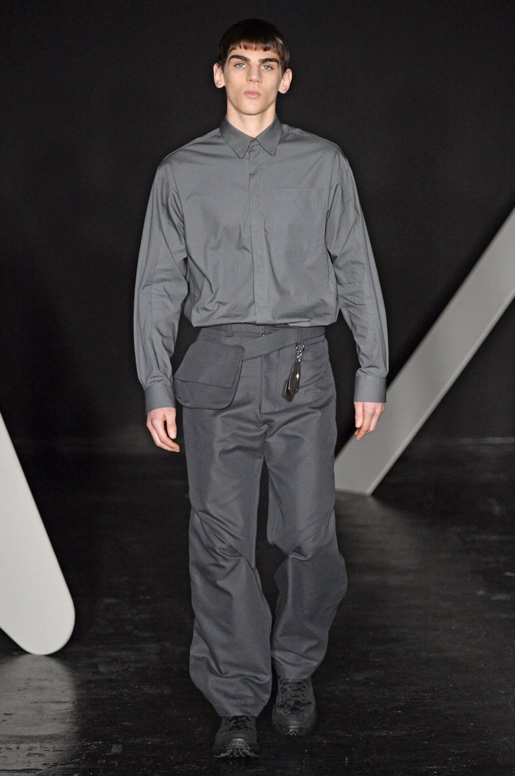image of Kiko Kostadinov 00032017 Work Shirt in Black, Men's (Size Large)