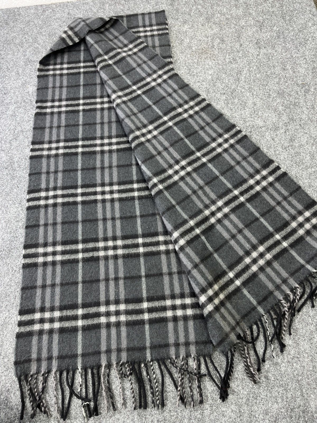 Burberry × Vintage Burberry Classic Check Cashmere Scarf T114 Size ONE SIZE - 2 Thumbnail