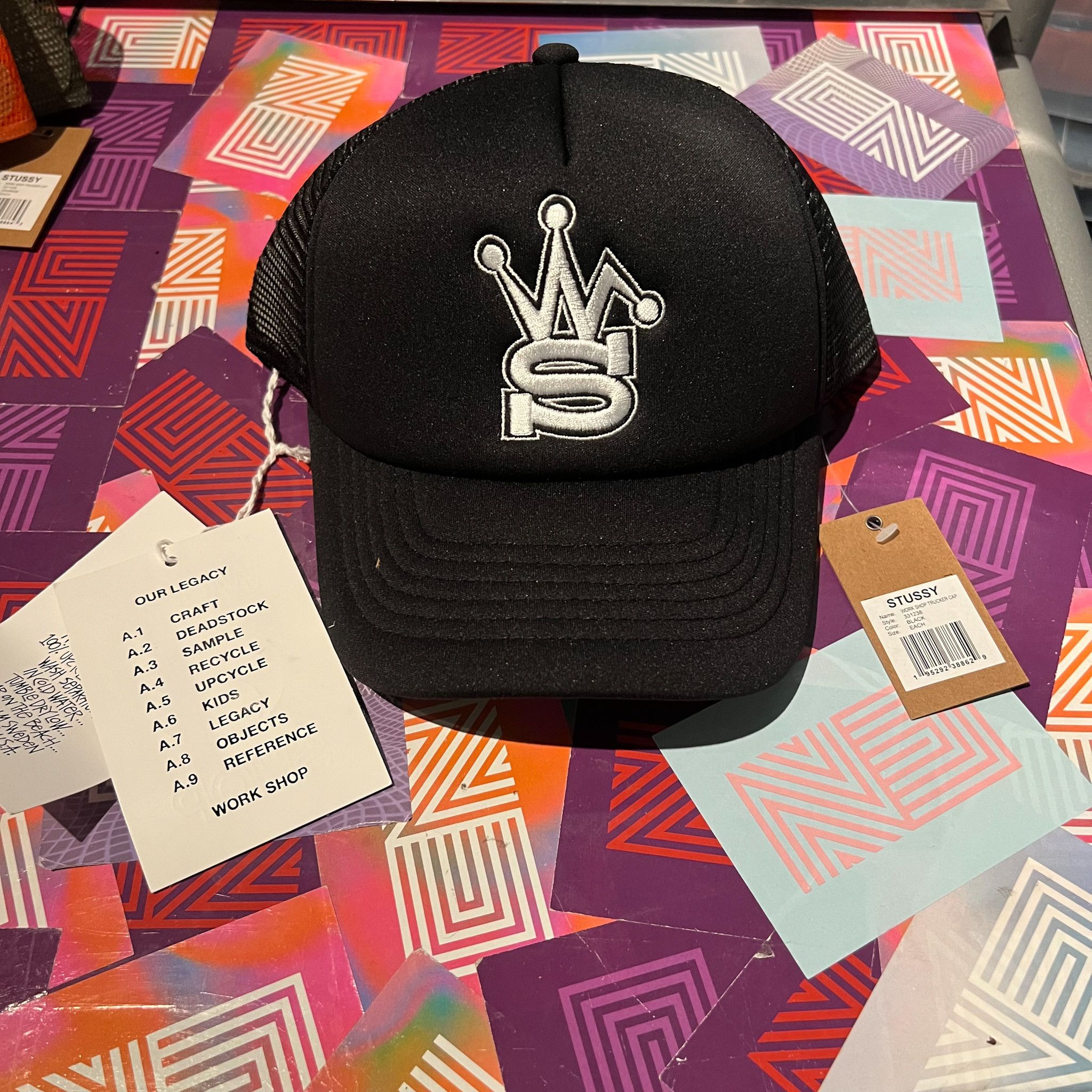 Stussy x Our Legacy Work Shop Low Profile Trucker Cap Brown