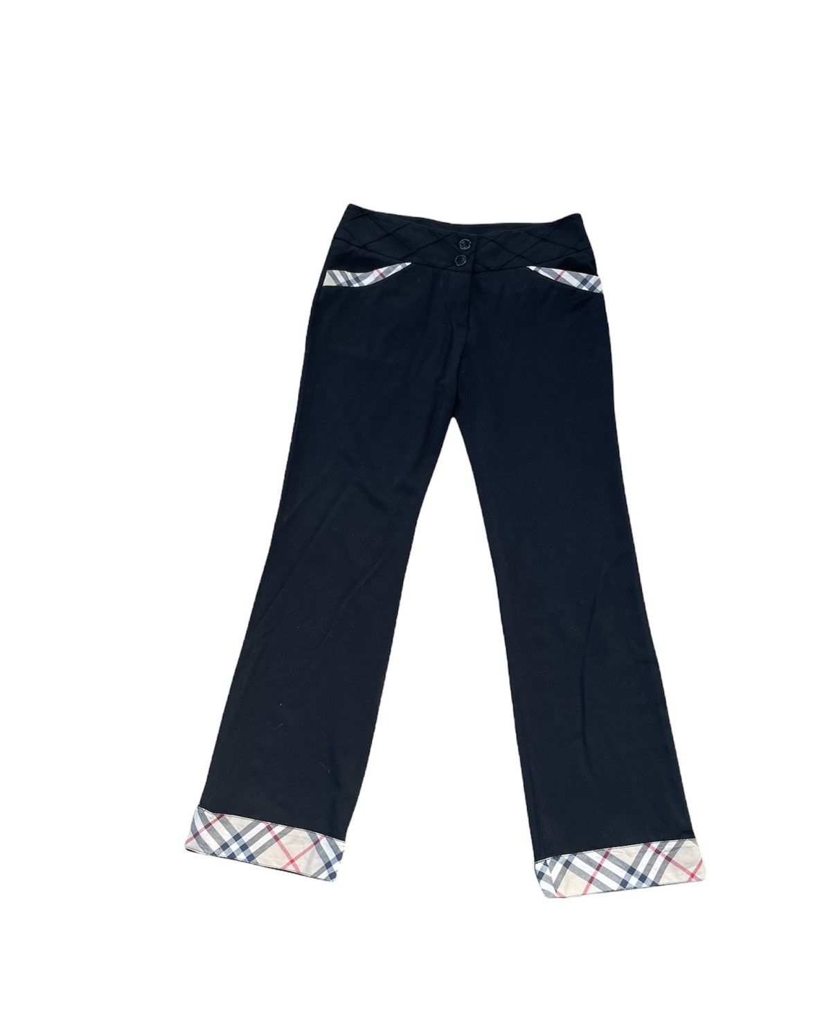 image of Archival Clothing x Burberry Vintage Burberry London Straight Leg Trouser in Black, Men's (Size 29)